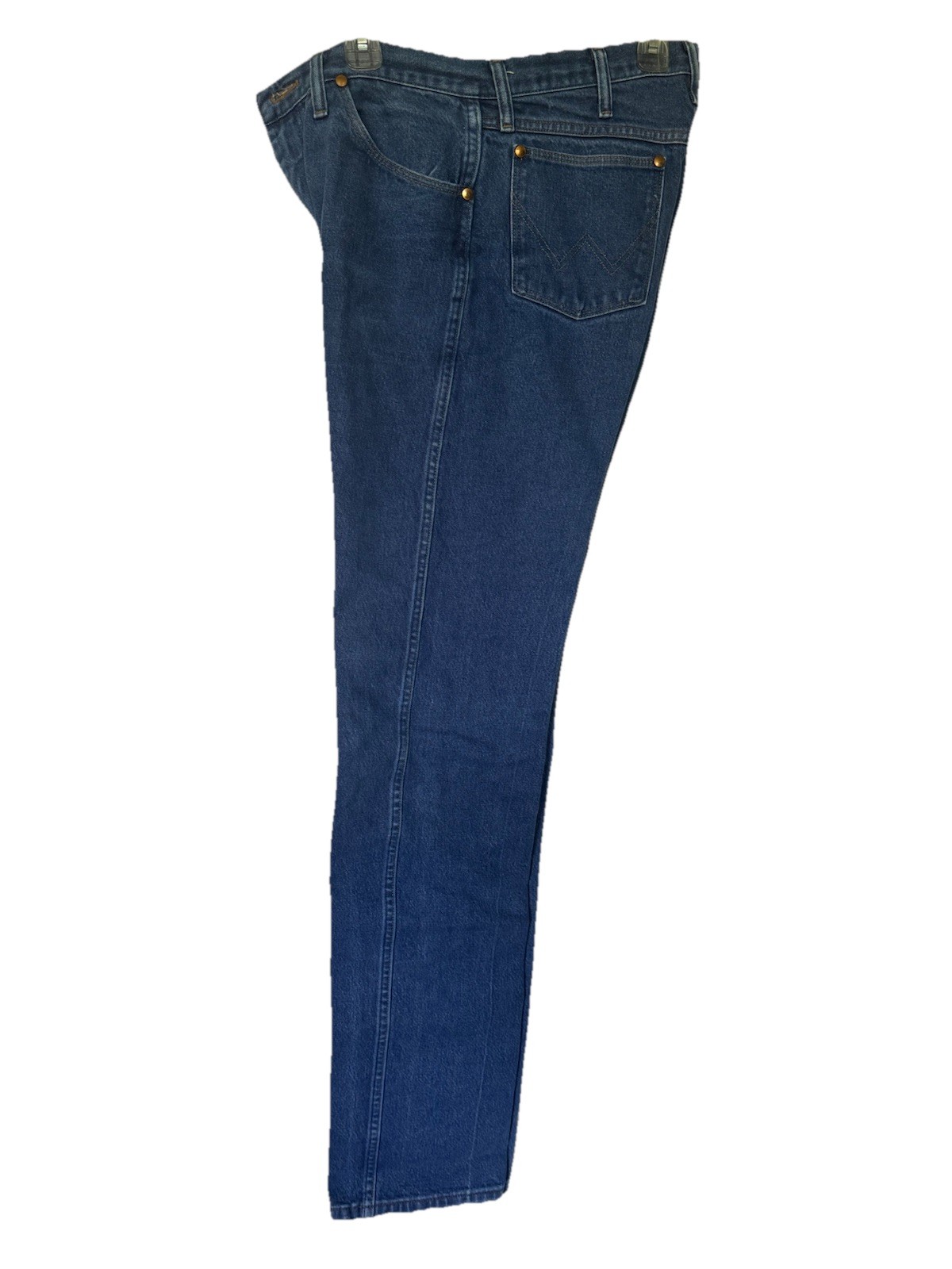 Wrangler Cowboy Cut Men’s Blue Medium Wash Denim Straight Jeans 5-Pocket Cotton