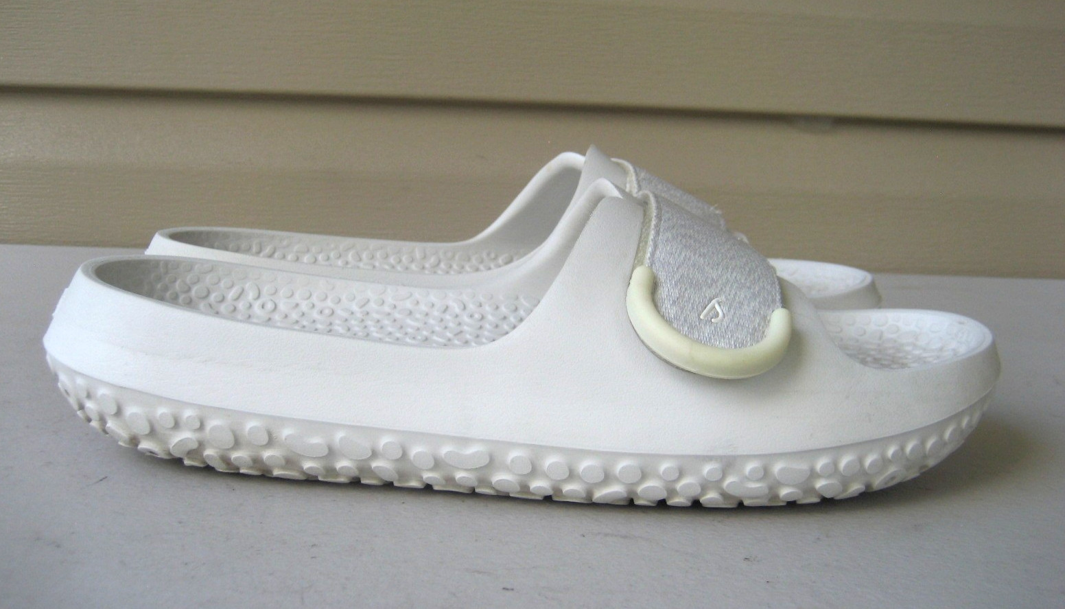 Allbirds Sugar Slider Sandals Womens 13 Mens 11 white Adjustable Strap Sugarcane
