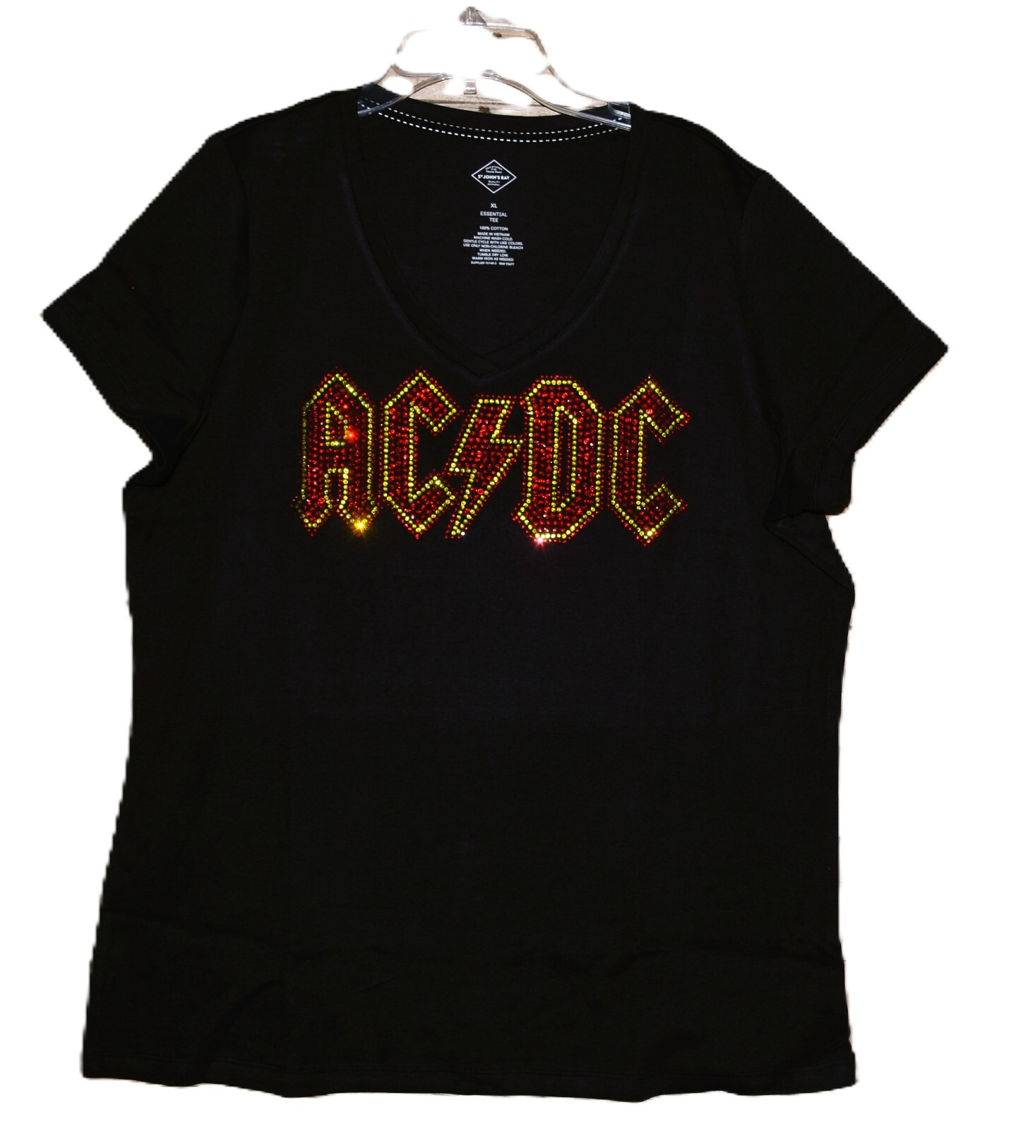 AC/DC rhinestone bling shirt or tank XS S M L XL XXL 1X 2X 3X 4X 5X