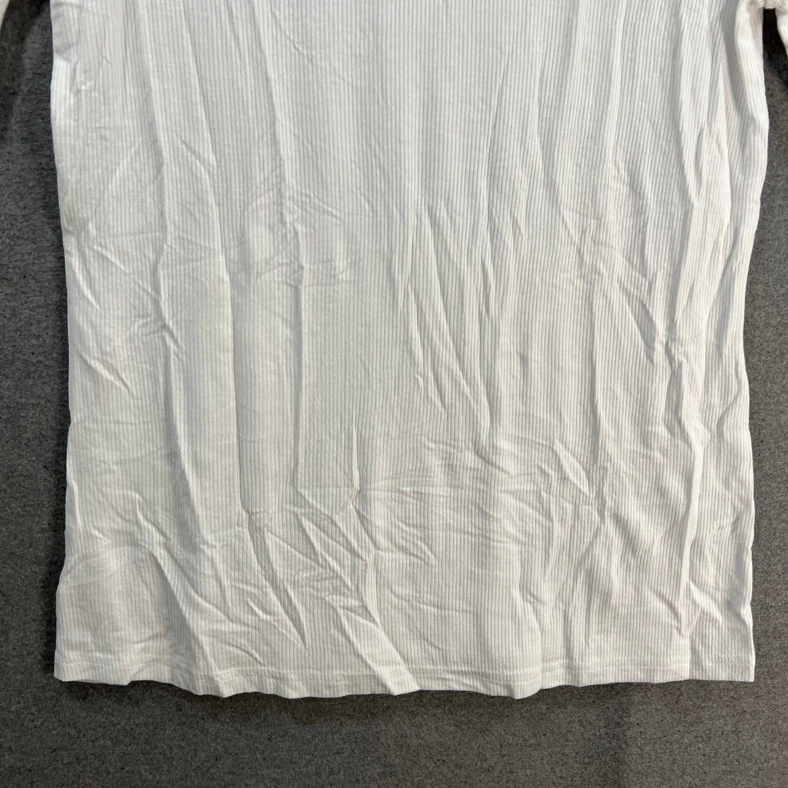 Laurie Felt Rib Silky Rayon Made From Bamboo Turtle Neck White, X-Small