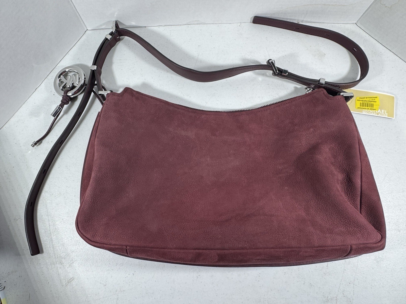 Michael Kors Nolita Medium Convertible Shoulder Bag Nubuck Leather New With Tags