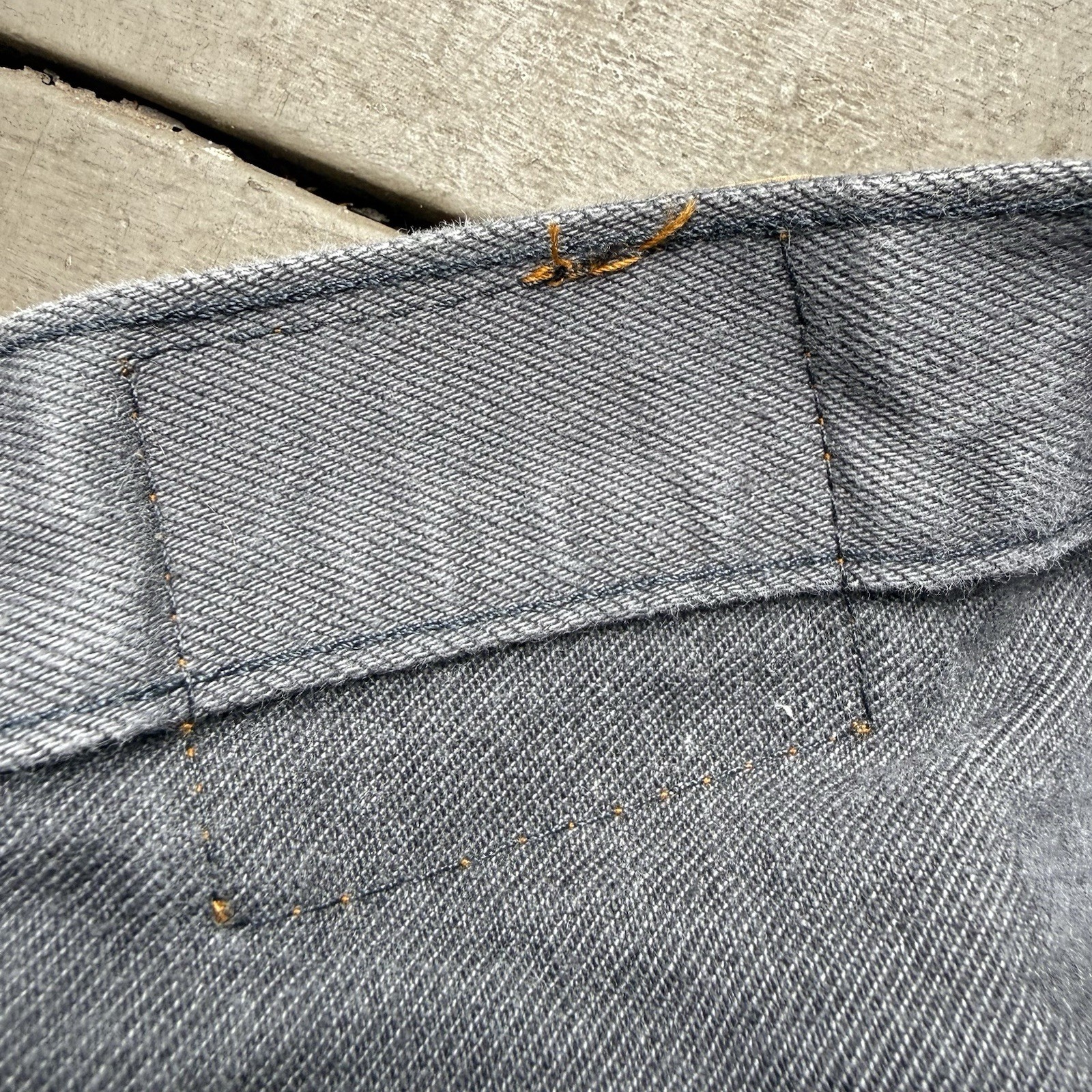 Vintage 80s Levi’s 501 Jeans Fit 32×36 Charcoal Grey Button Fly USA Made