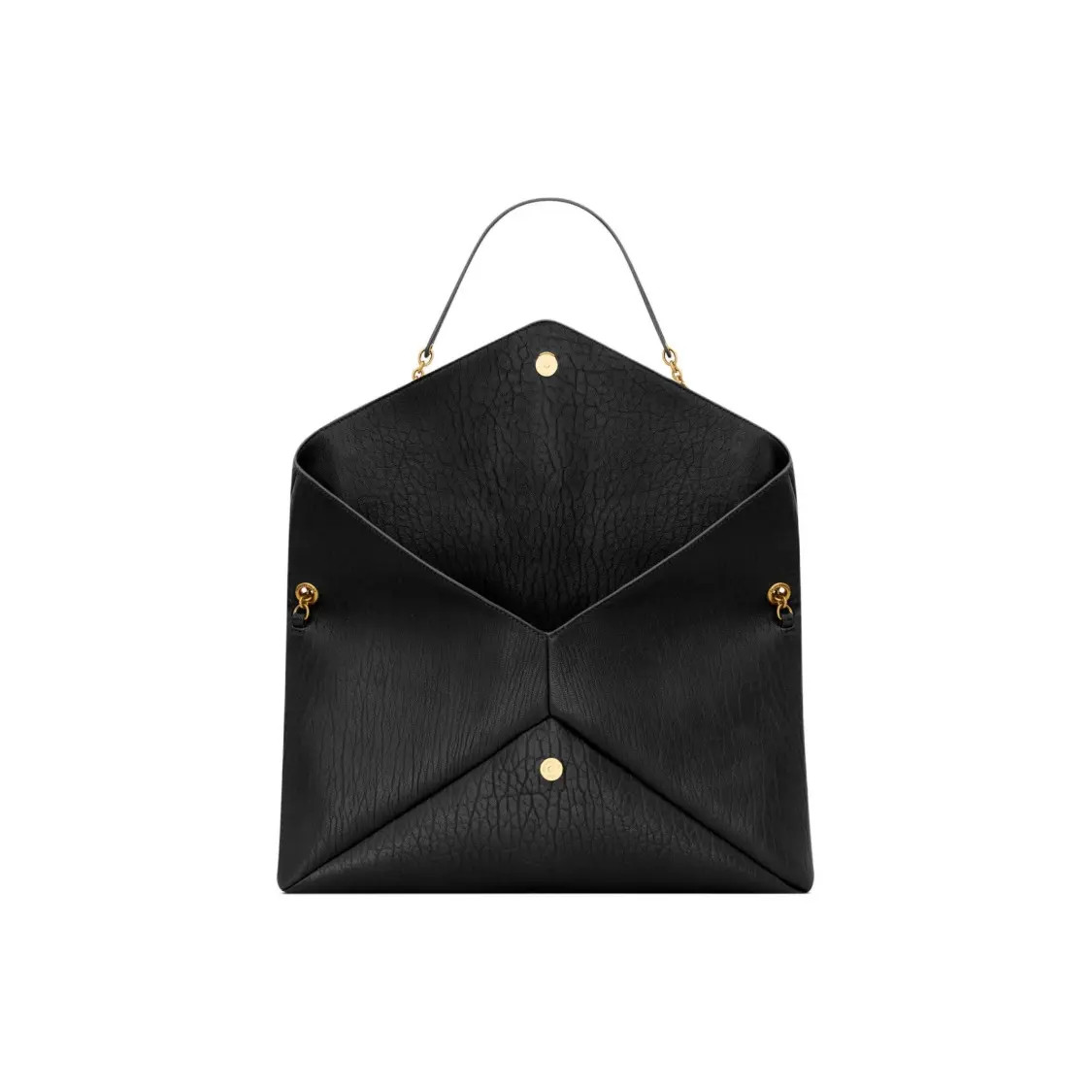 SAINT LAURENT CASSANDRE Shoulder Bag Oversized Women’s Black 13.7×1.1/1.6×8.6 in