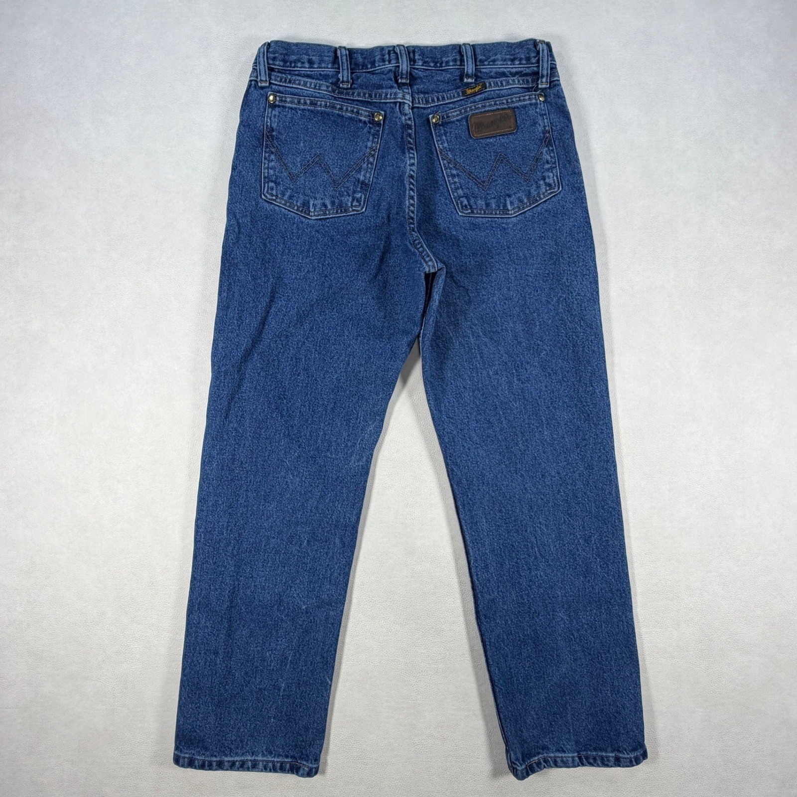 Wrangler 47MWZ Mens 32×32 Regular Fit Cowboy Cut Jeans Blue Premium Performance