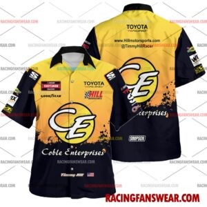 Timmy Hill Nascar Racing 2026 Uniform Apparel Clothes Hawaiian Polo Shirts