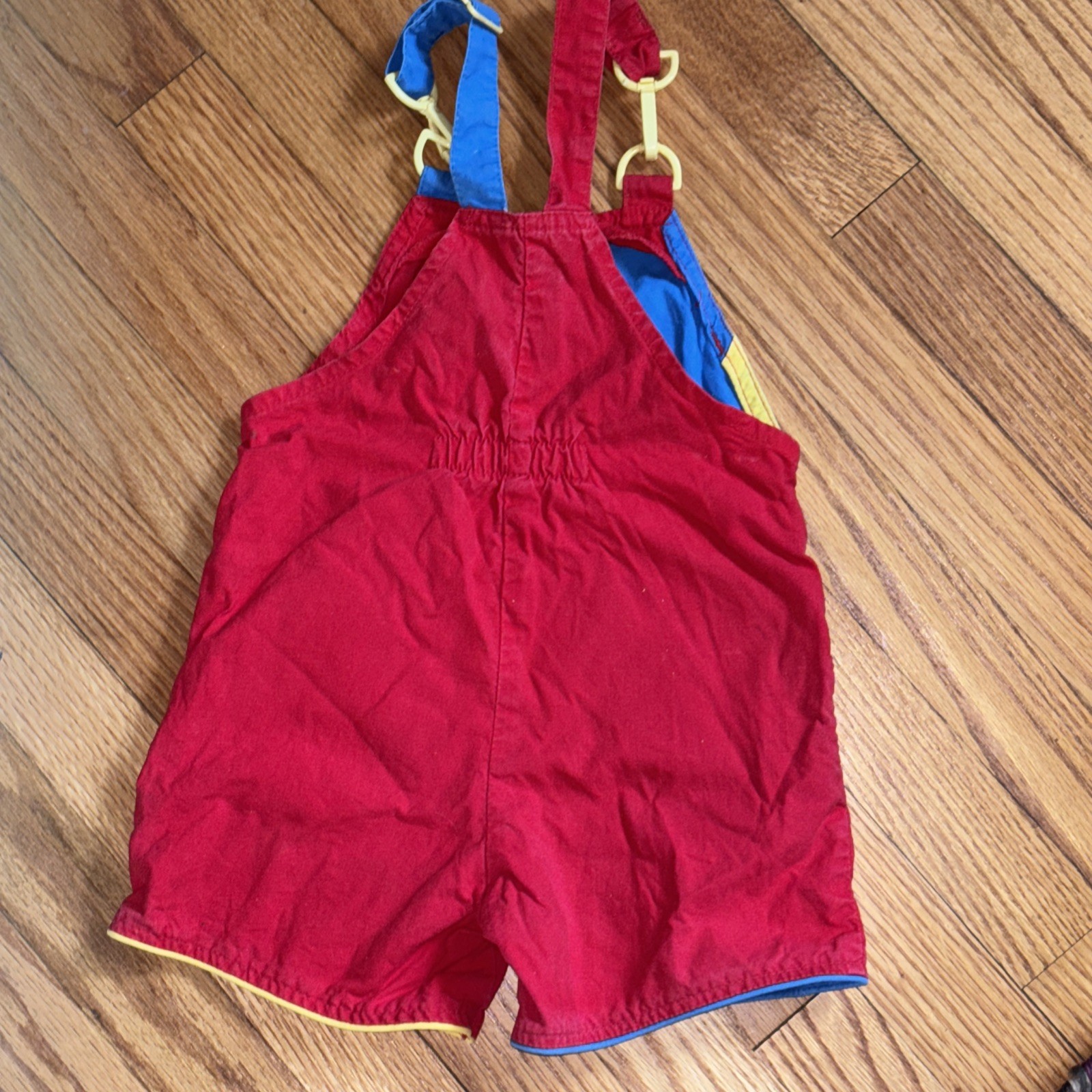 Vintage Oshkosh Overalls 4T Color Block Unique Design Construction Look