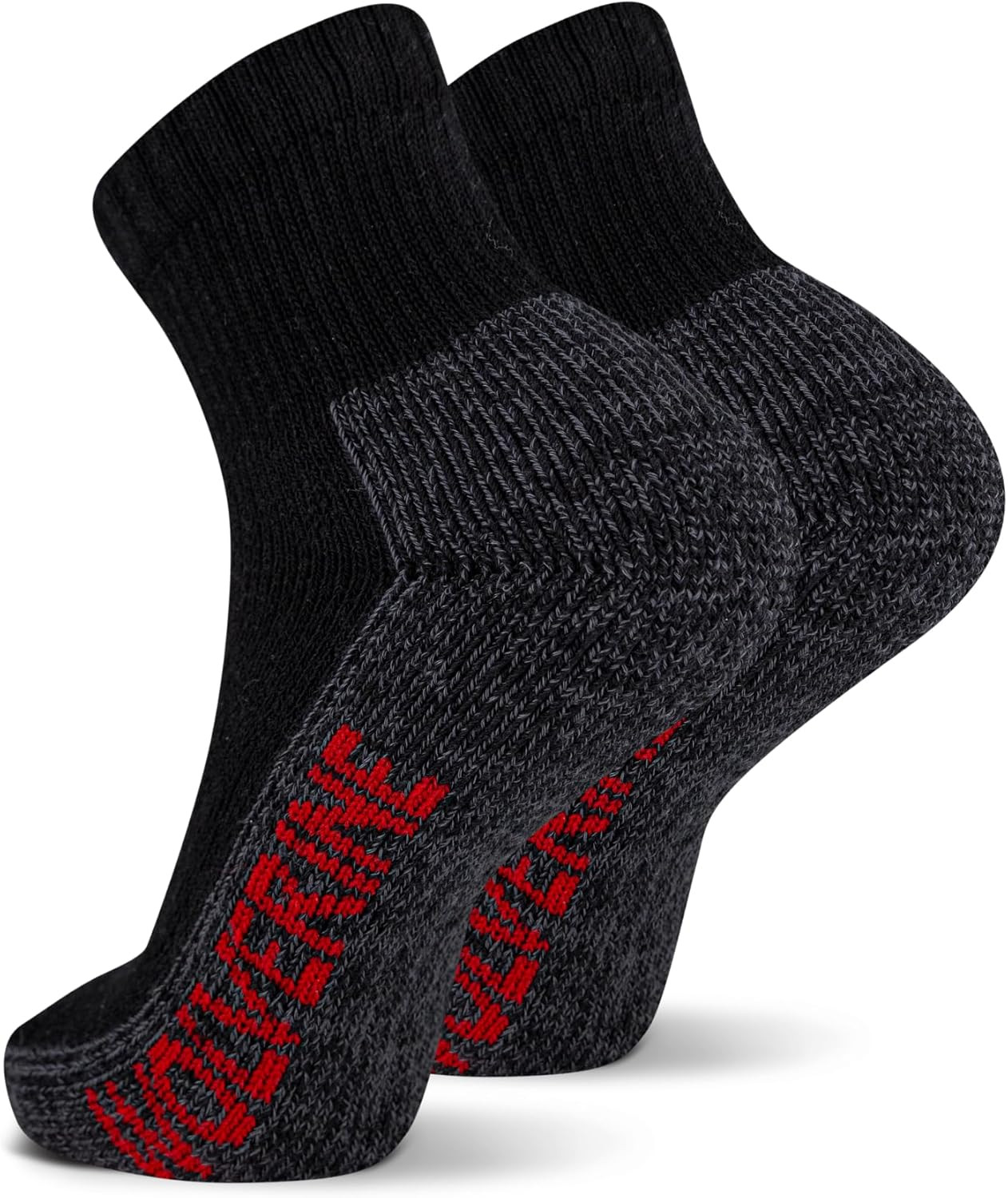 Men’S Steel Toe Cotton Work Boot Ankle Socks – 2 Pairs – Durable Cushioning