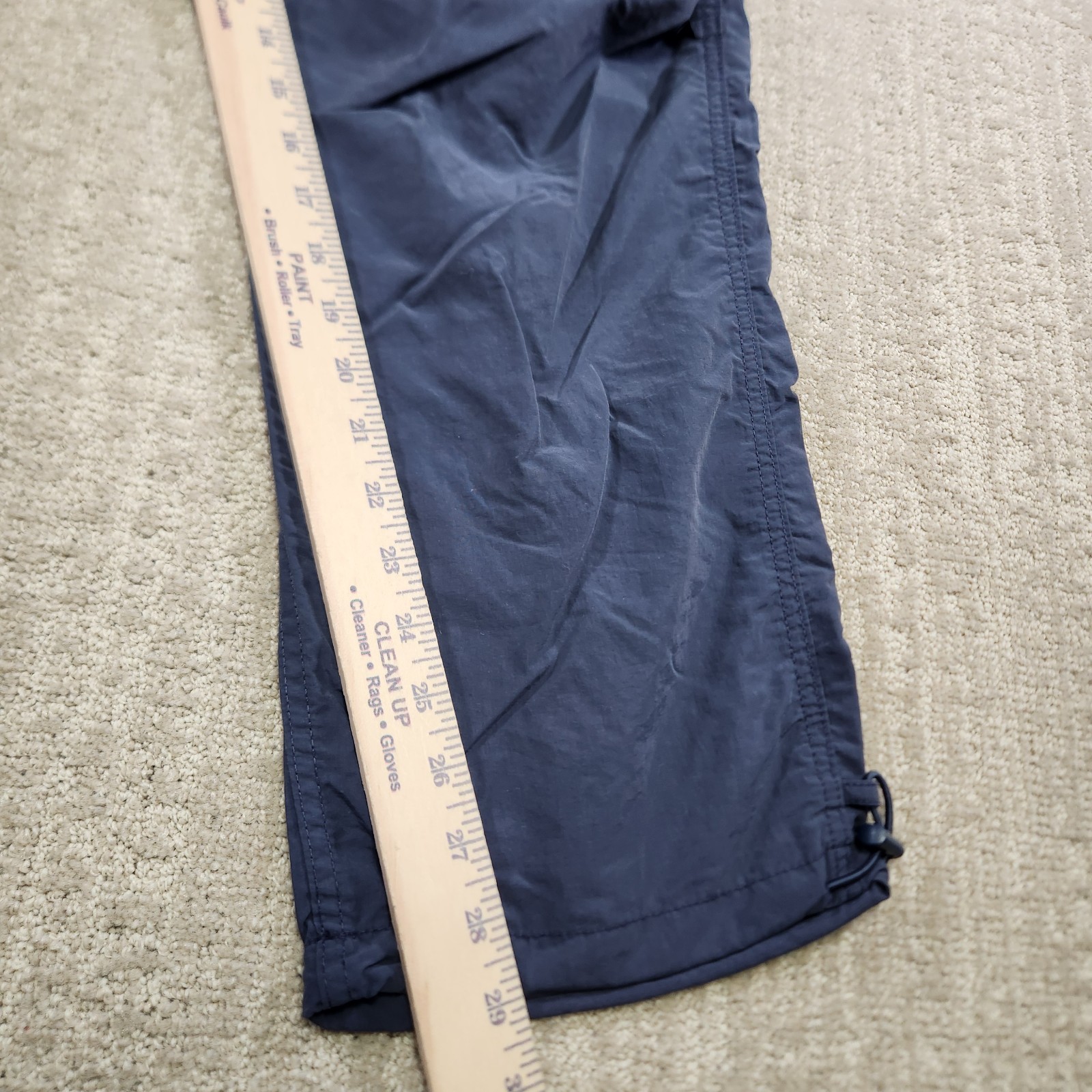 American Eagle Parachute Pants Men Large Gray Baggy Woven Y2K Stretch
