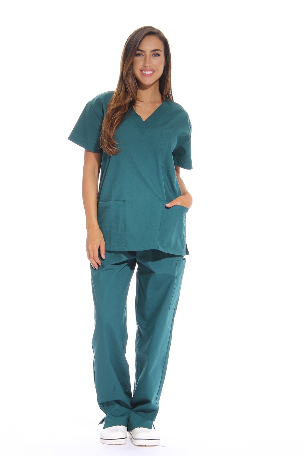Just Love Women’s Nursing Scrub Set – Six Pockets, V-Neck, Cargo Pant for