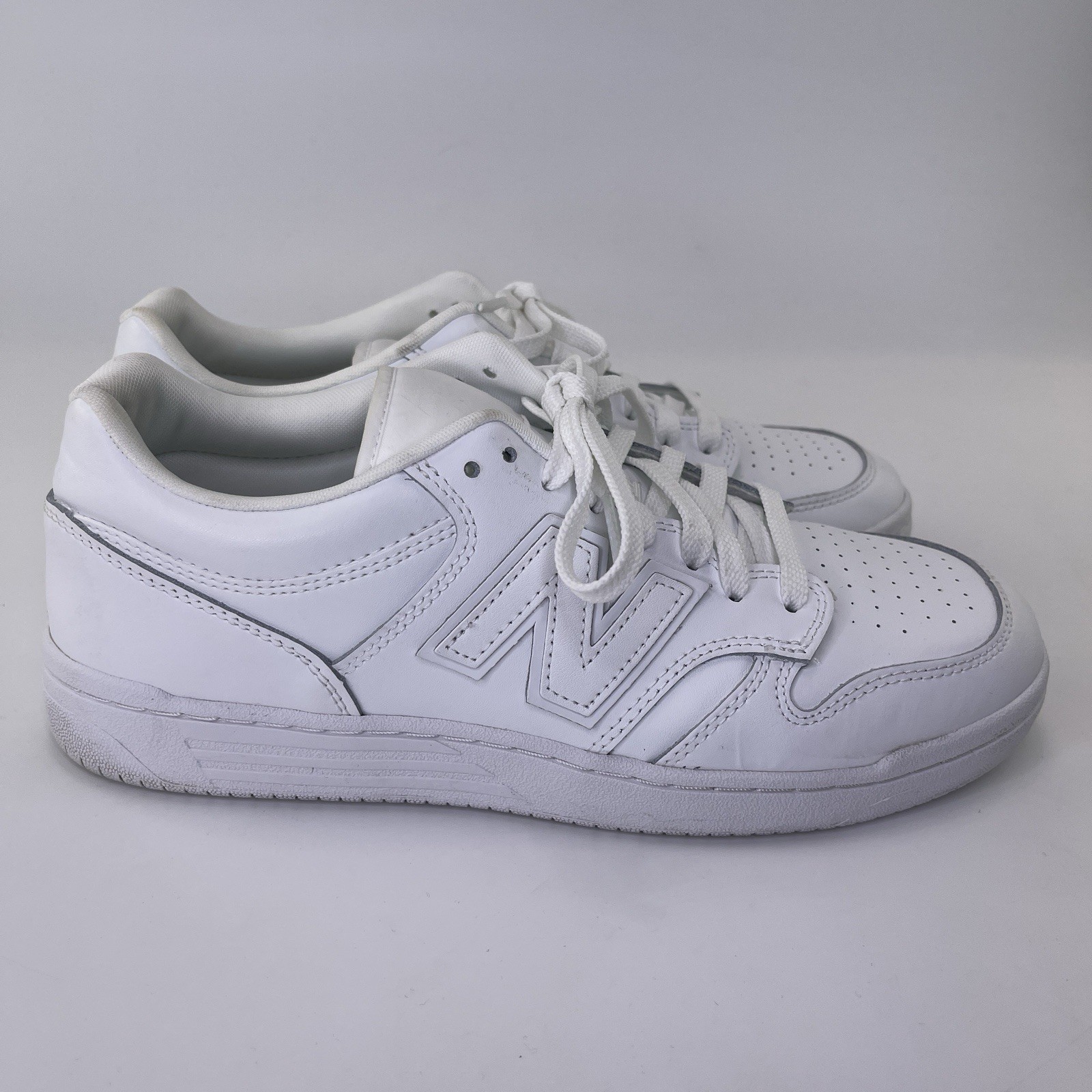 New Balance 480 V3 White Leather Casual Sneakers BB480L3W Men Sz 9.5 D No Insole