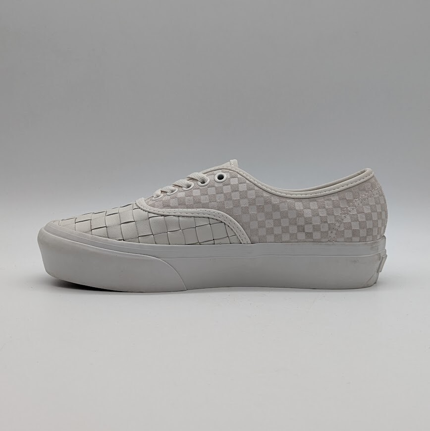 Vans – Authentic Platform 2.0 – Size 8M/9.5W – White Leather / Blanc De Blanc