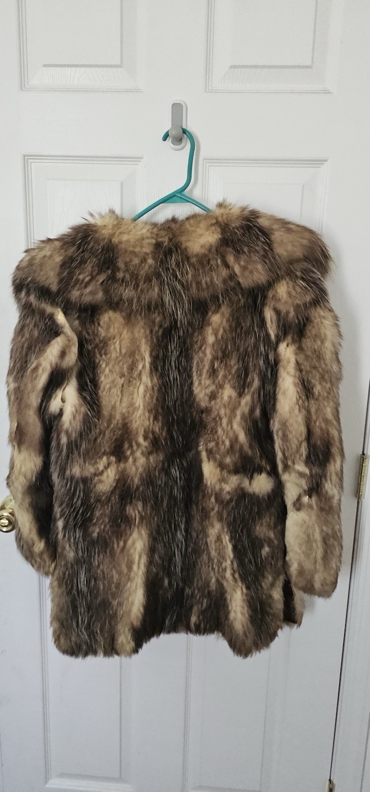 Revillon Boutique Women’s Juniors M Short Fur Coat Animal Print Hook & Eye