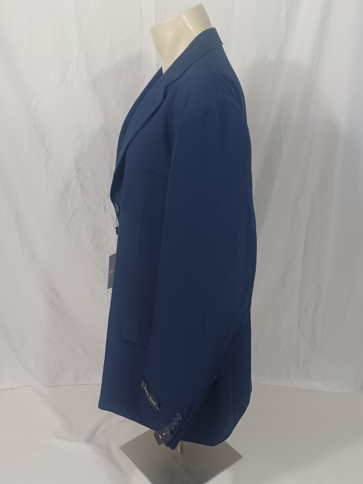 Fortino Landi Men’s Navy 2-Piece Suit Size 48L Pants 42W Unhemmed