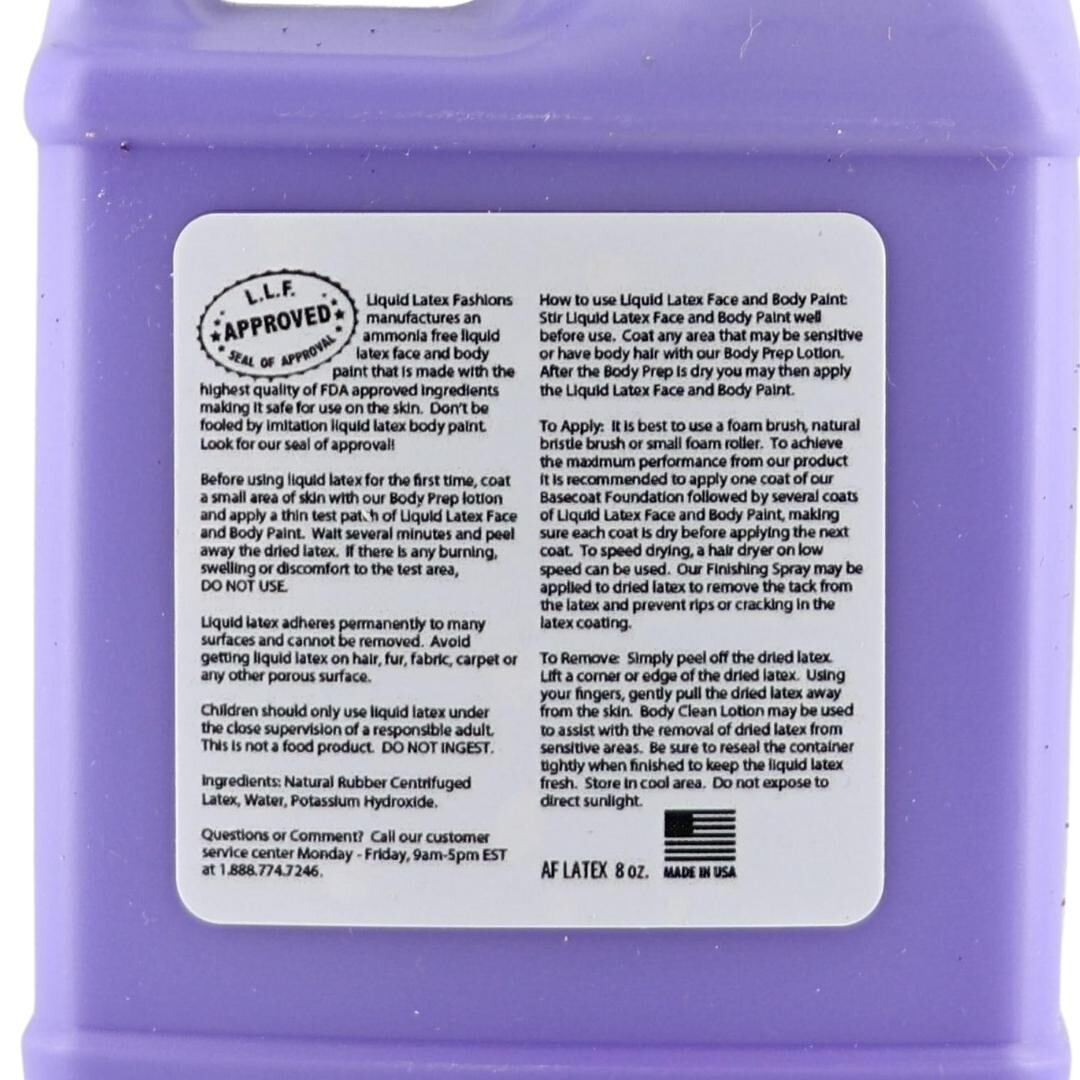 Purple 8 Fl Oz – Liquid Latex Face and Body Paint, Halloween, Cosplay