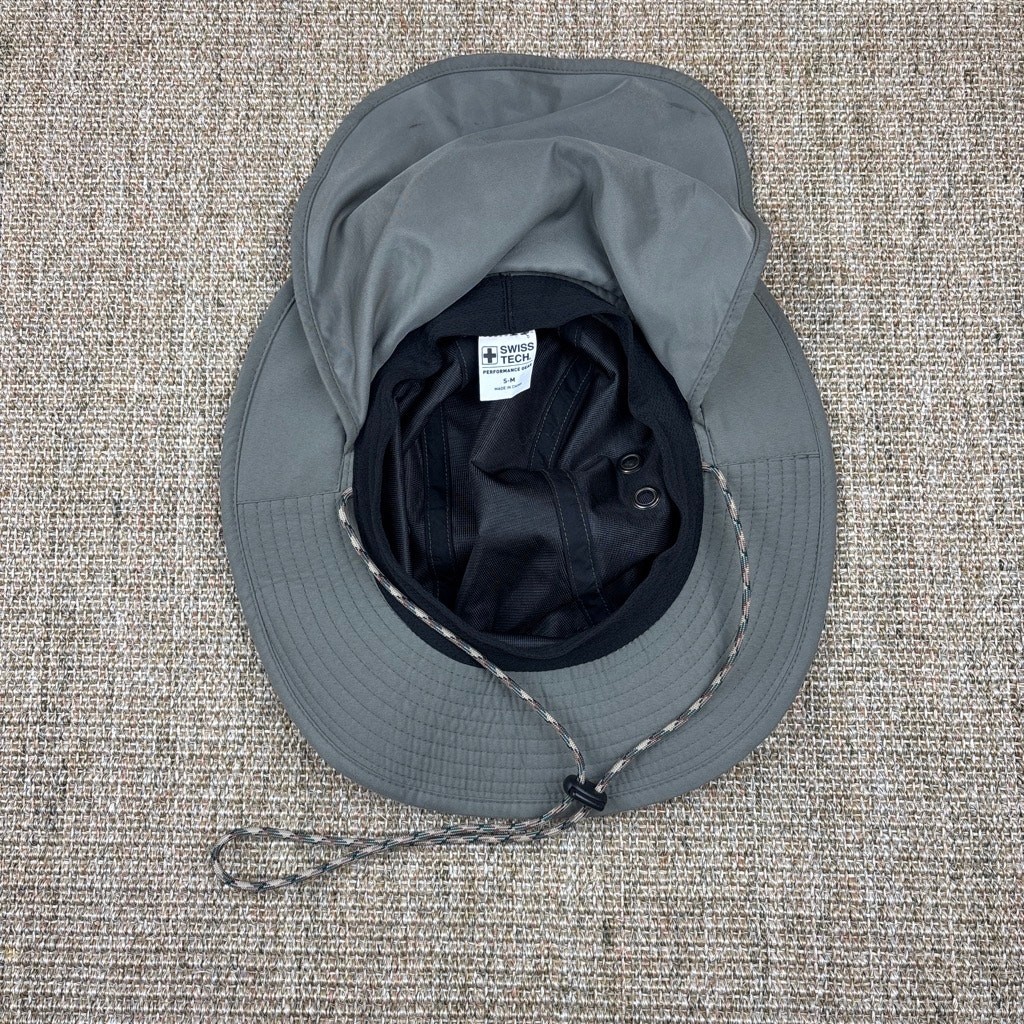 Swiss Tech Performance Gear Boonie Sun Hat S/M Gray Neck Flap Outdoor Hiking