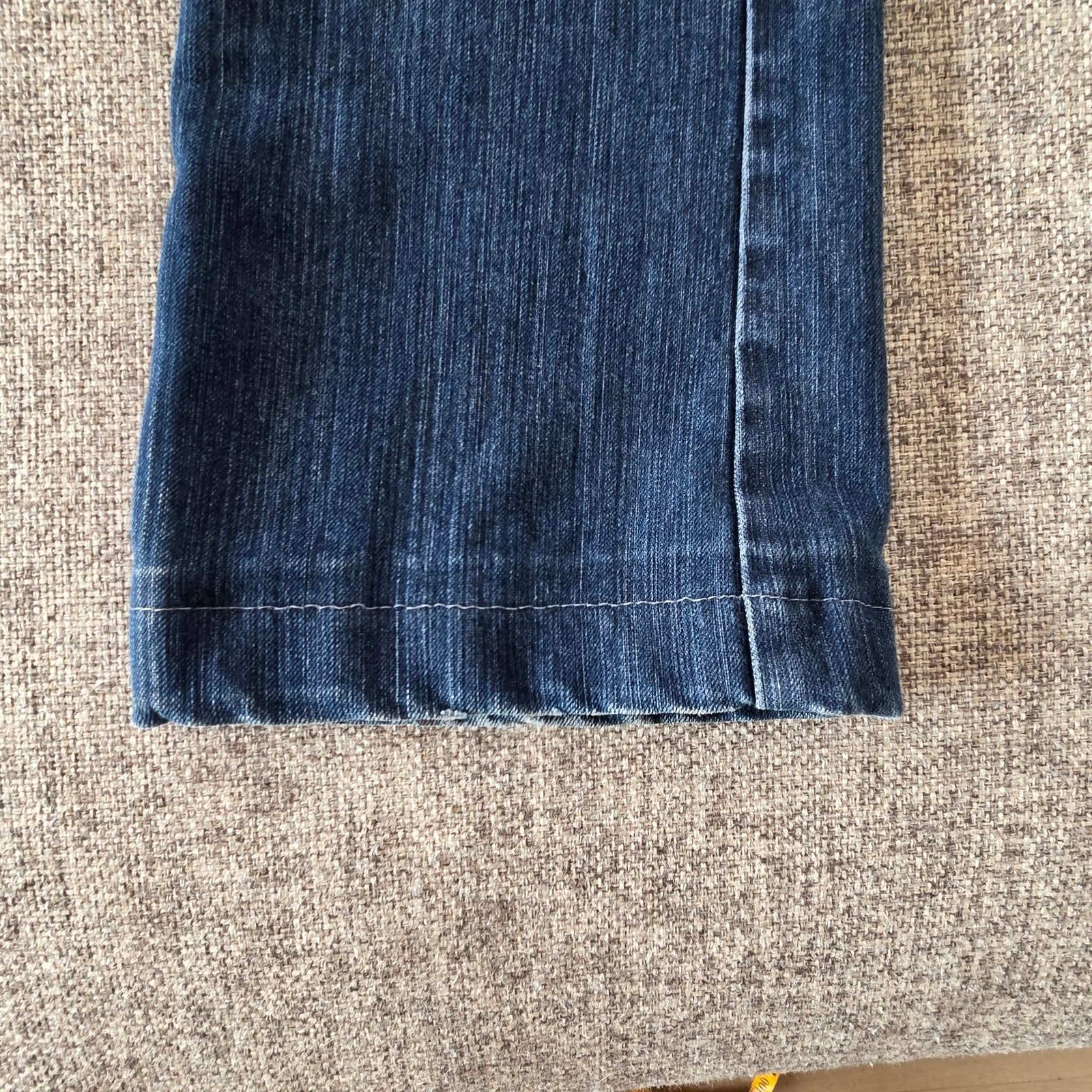 Rock & Republic Womens Dark Wash Flare Jeans Gold Chain Pocket Made in USA 27
