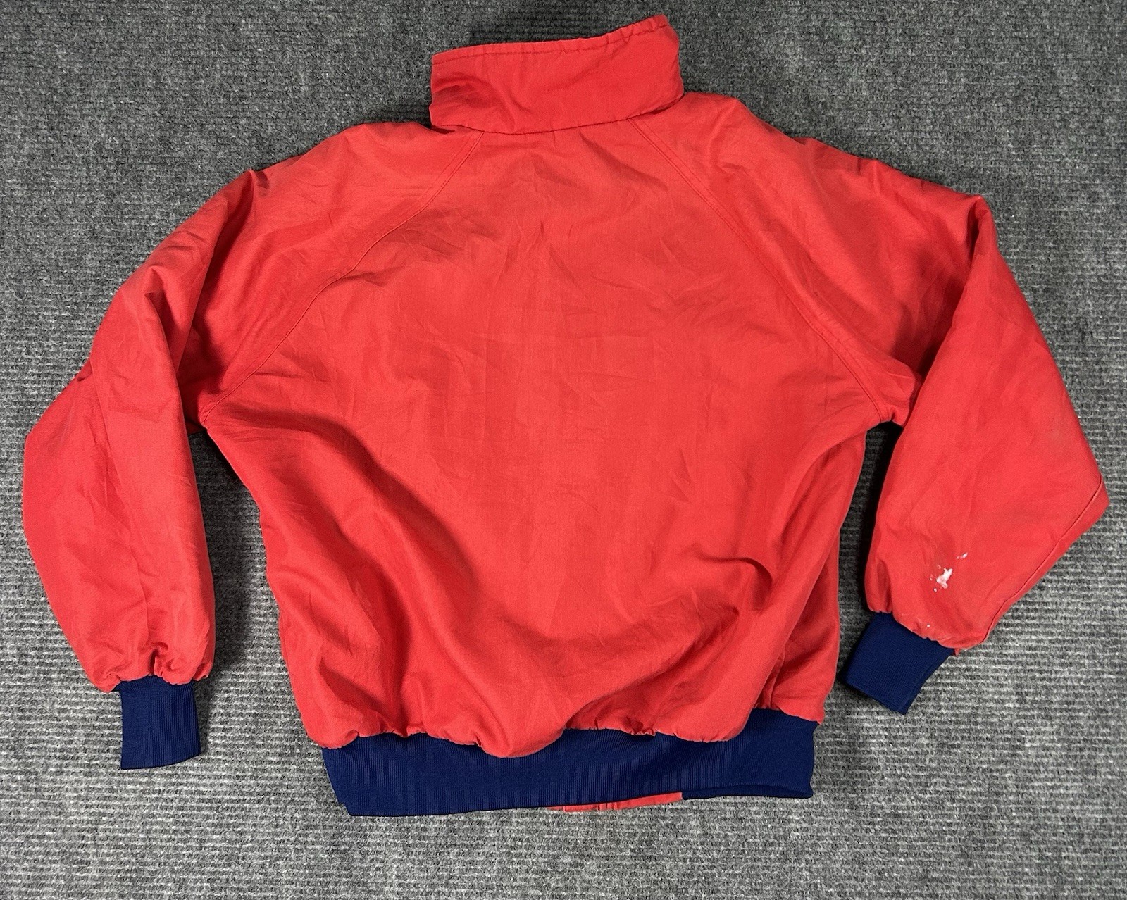 VTG Sportsmaster Jacket Mens L Red Fleece Lined Bomber USA Made Workwear READ