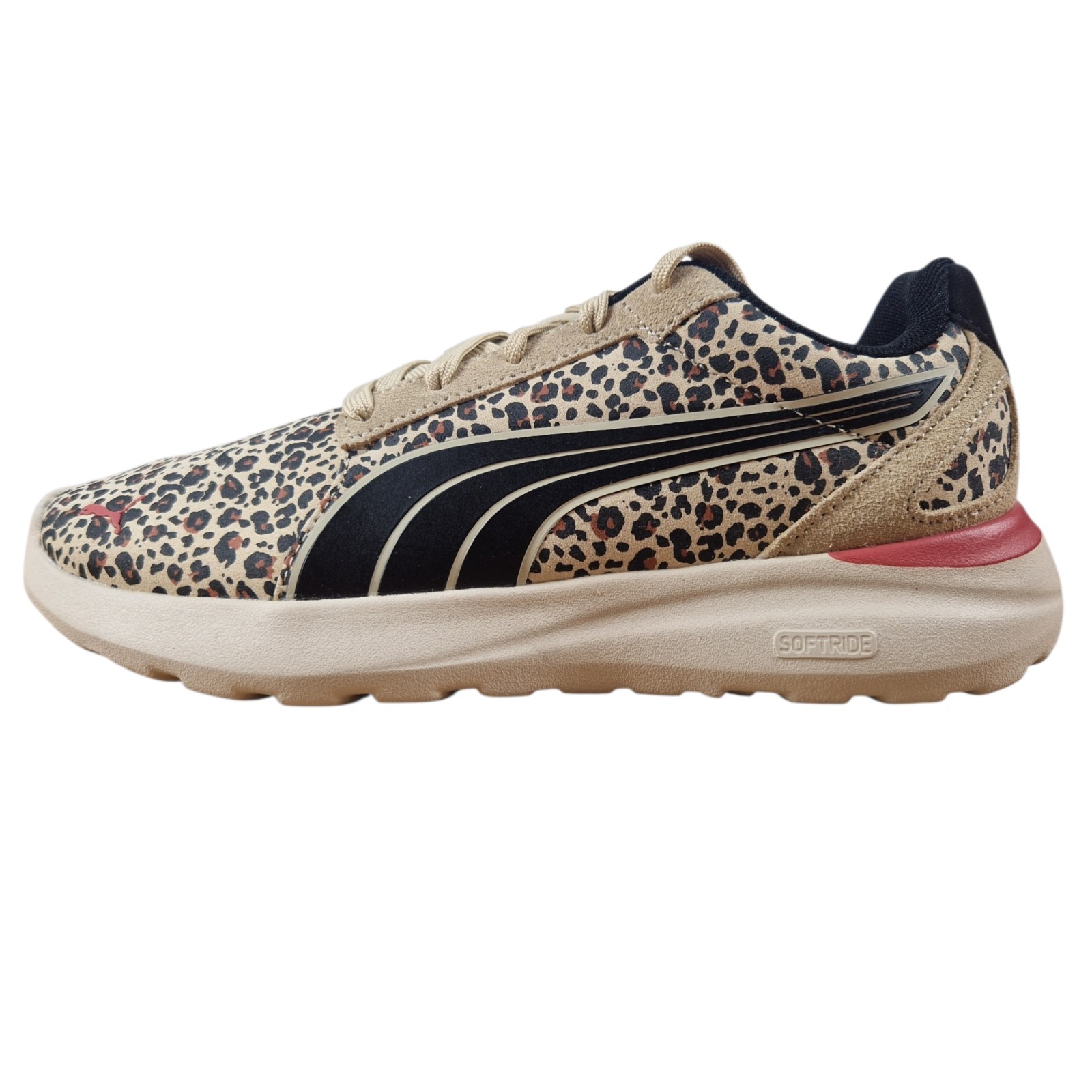 Puma Softride Cosmic LT W Animal Sneakers Womens Sz 38 39 New Toasted Almond DS