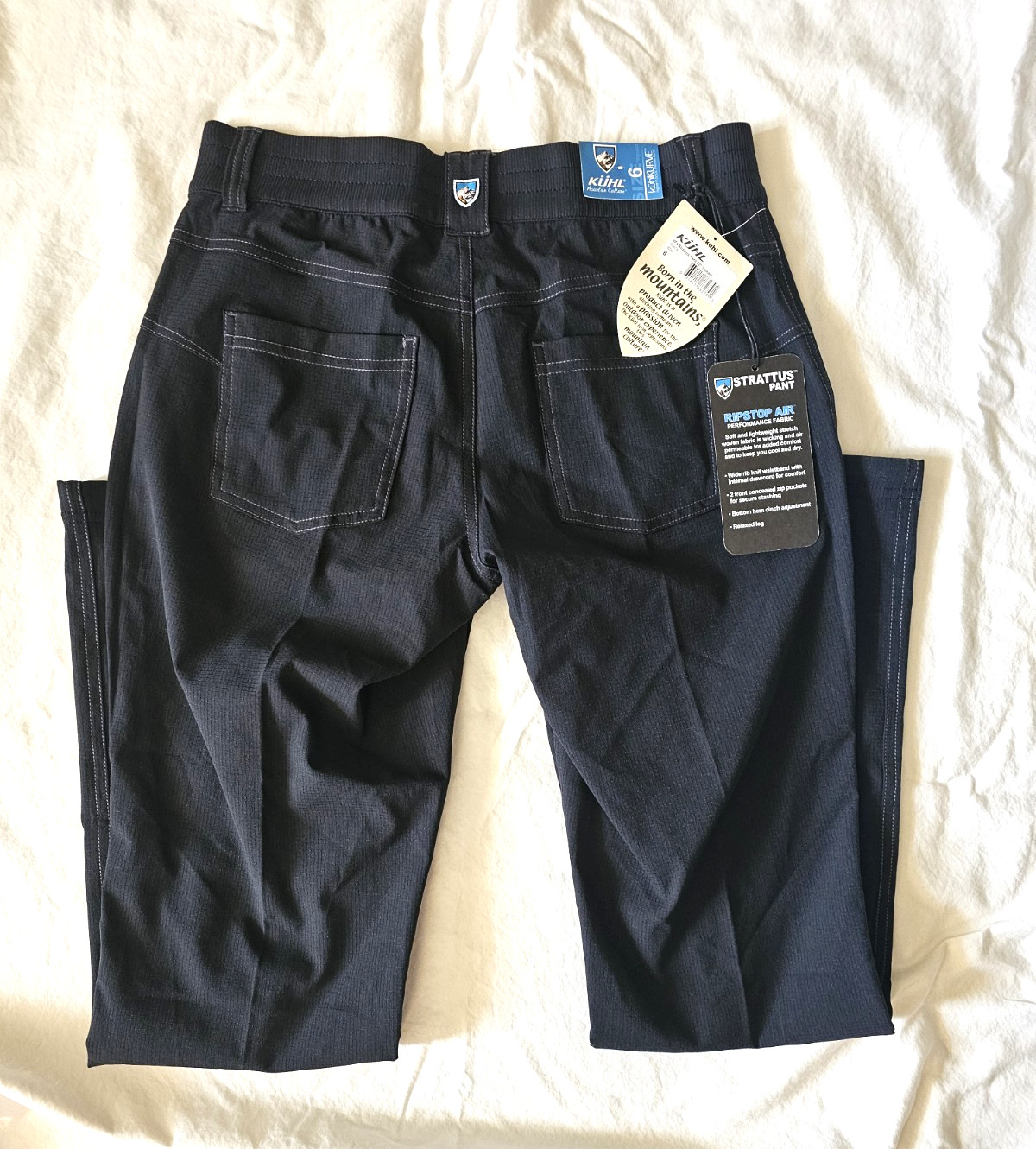 NWT KUHL Strattus Style 6234 Ripstop Hiking Pants Womens Black Size 6-Reg New
