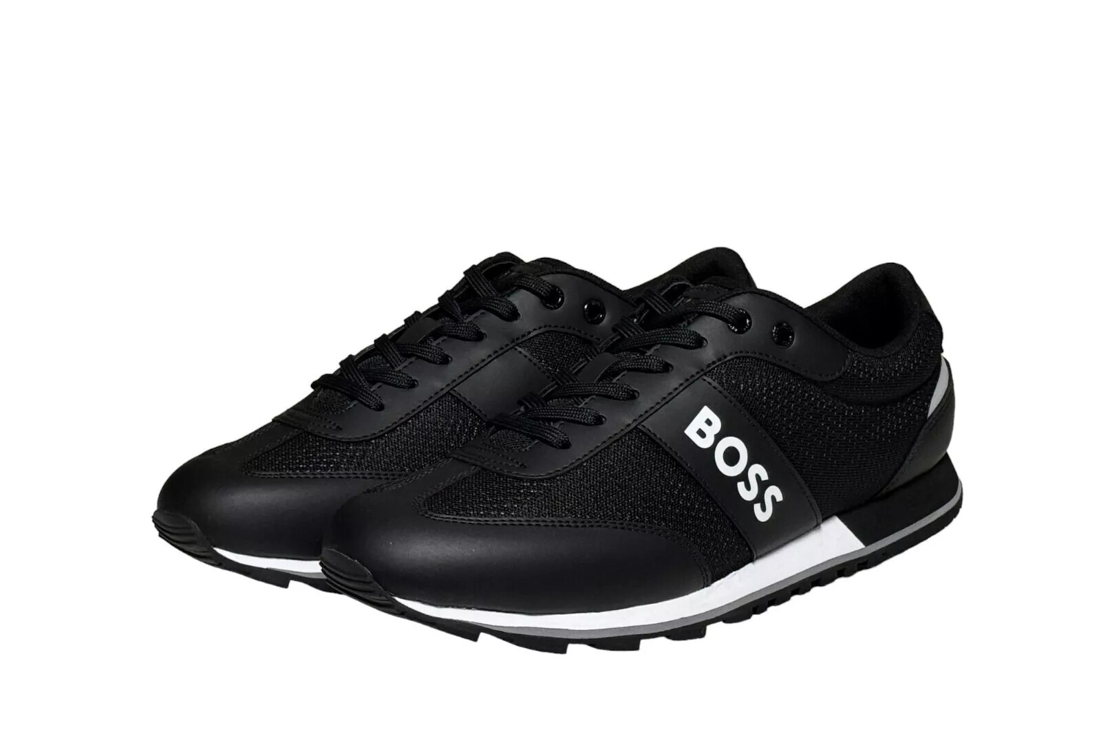 HUGO BOSS $199 Men’s PARKOUR RUNN MEMX Sneakers Casual Shoes AUTHENTIC NEW BLACK