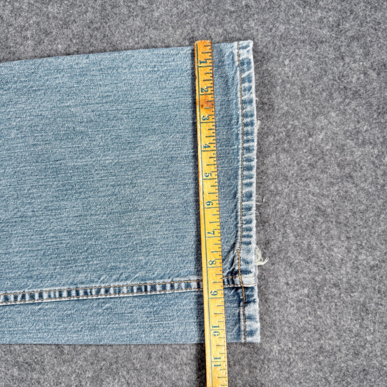 BKE Alec Mens Light Wash Distressed Bootcut Denim Jeans 100% Cotton 38×32