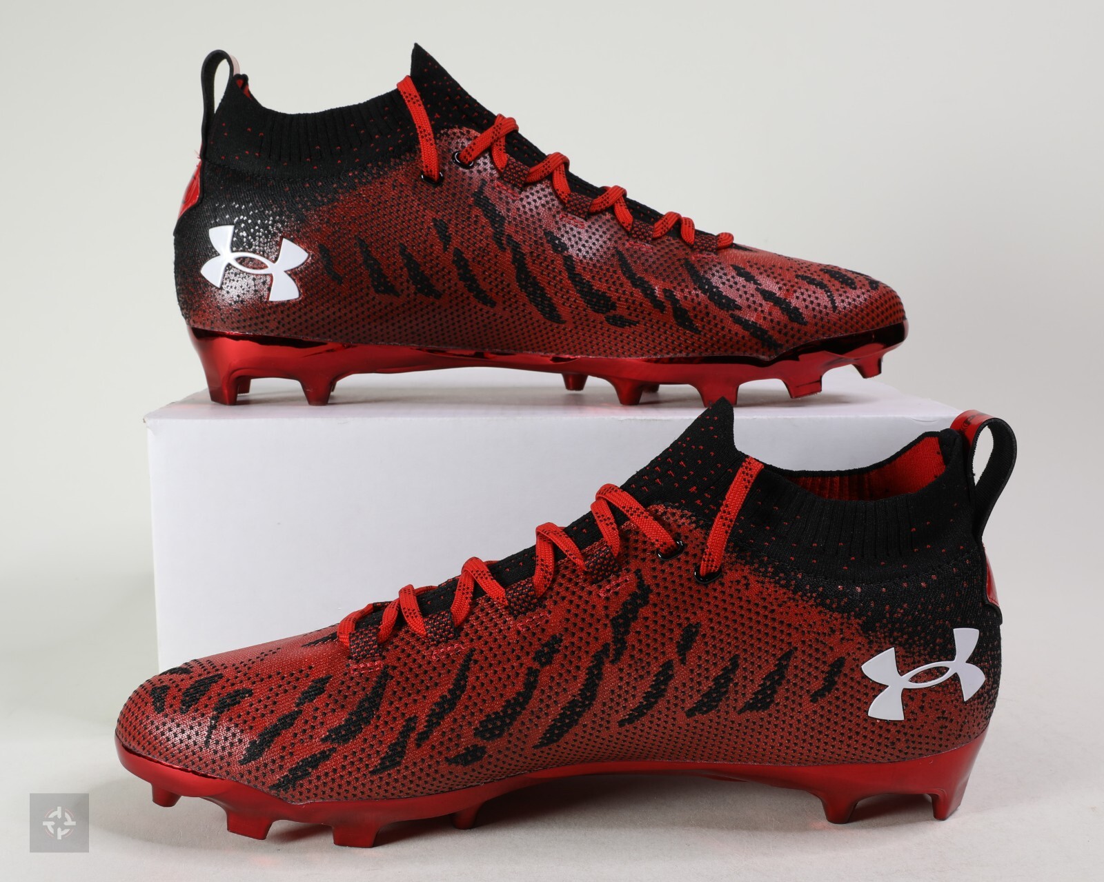 Under Armour Spotlight Lux MC Black Red Football Cleats Size 13 (3023959-007)