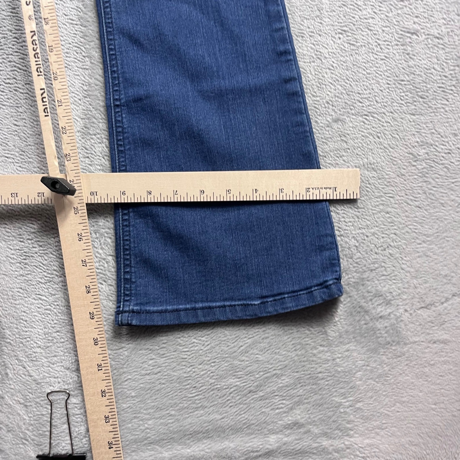 Democracy Ab Technology Distressed Bootcut Jeans Blue Womens Size 6 Distressed