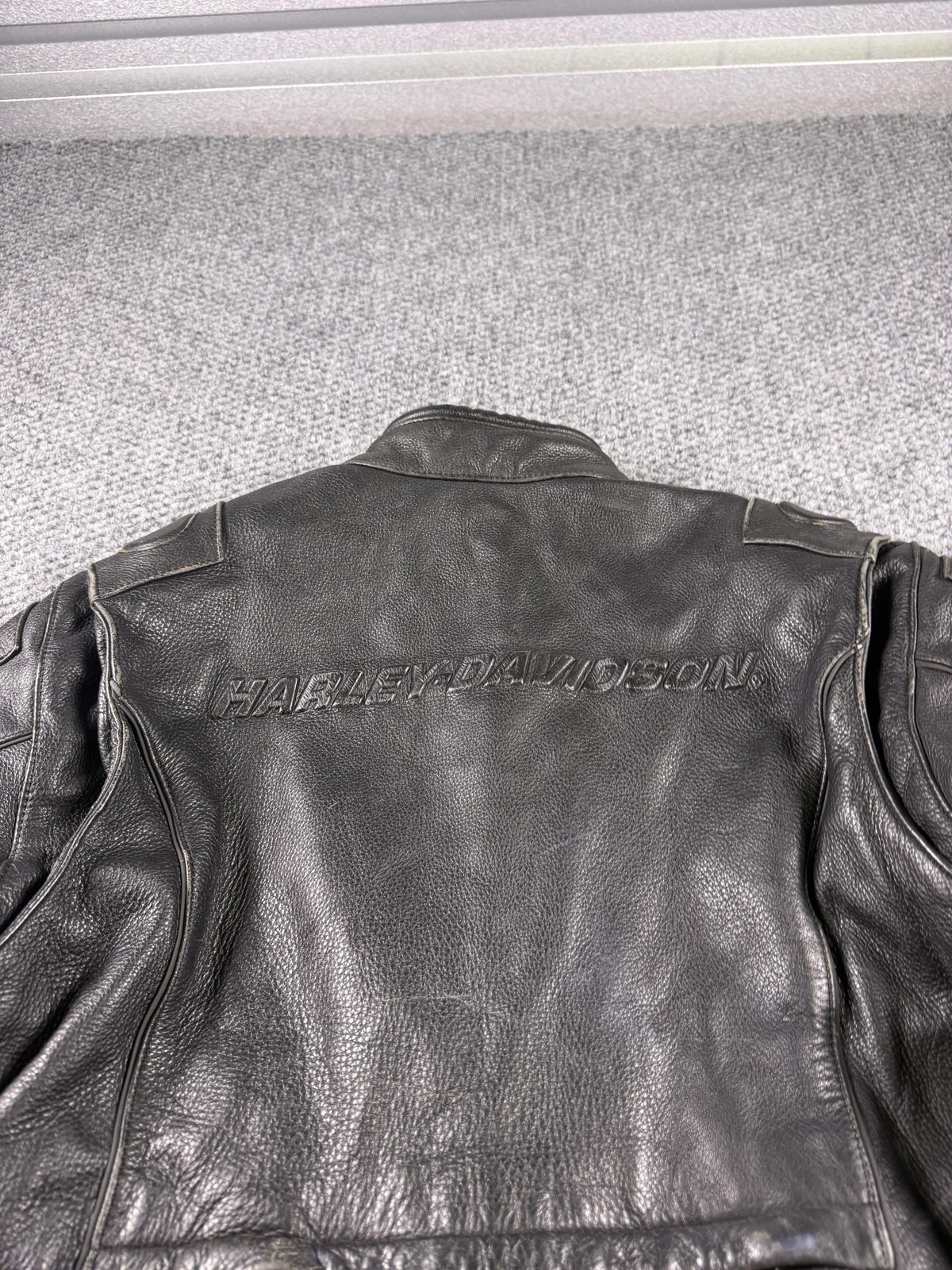Harley-Davidson Leather Jacket Womens Medium Black FXRG Padded Moto Riding