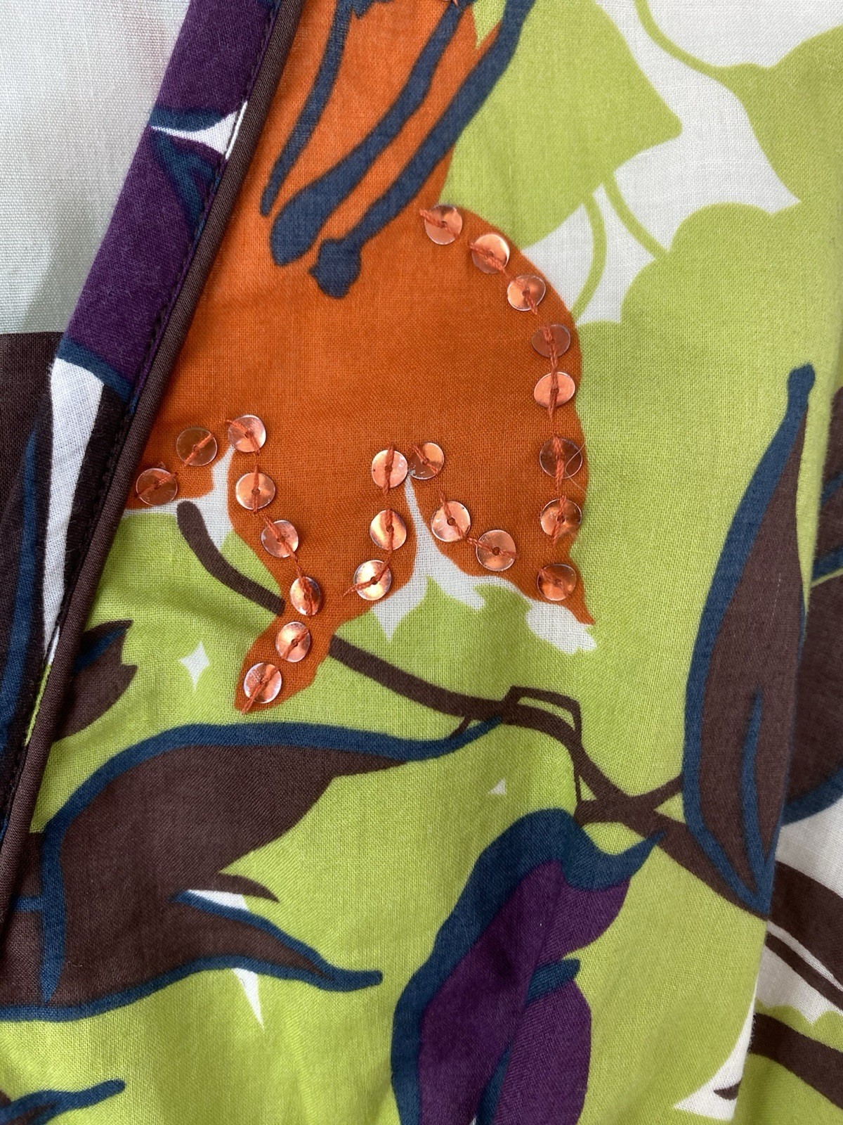 Rocha John Rocha Floral Cotton Summer Dress UK 12 V Neck Sleeveless Debenhams