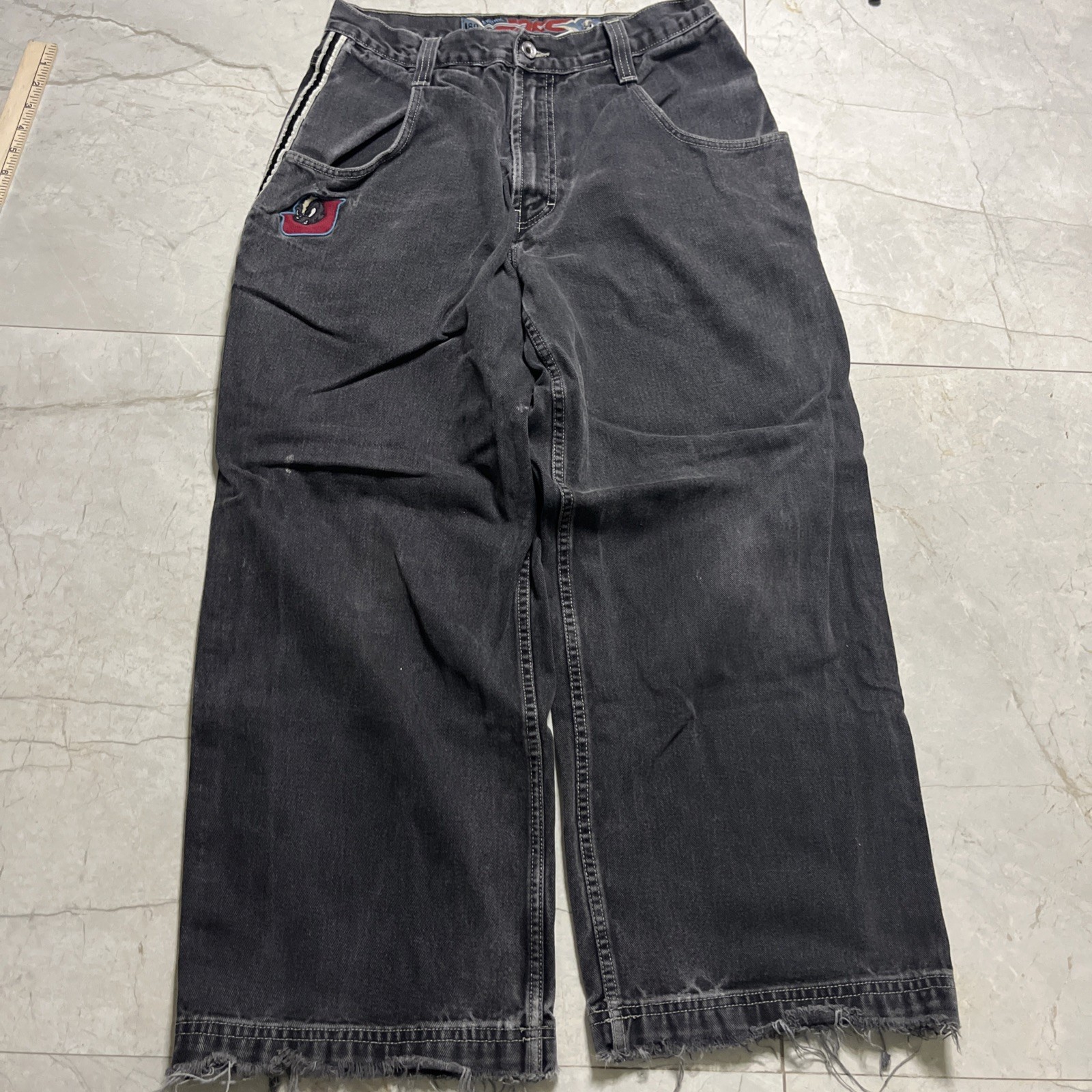 Vtg 90s Jncos Jeans Skunks Mens sz 34/30 made in usa black baggy