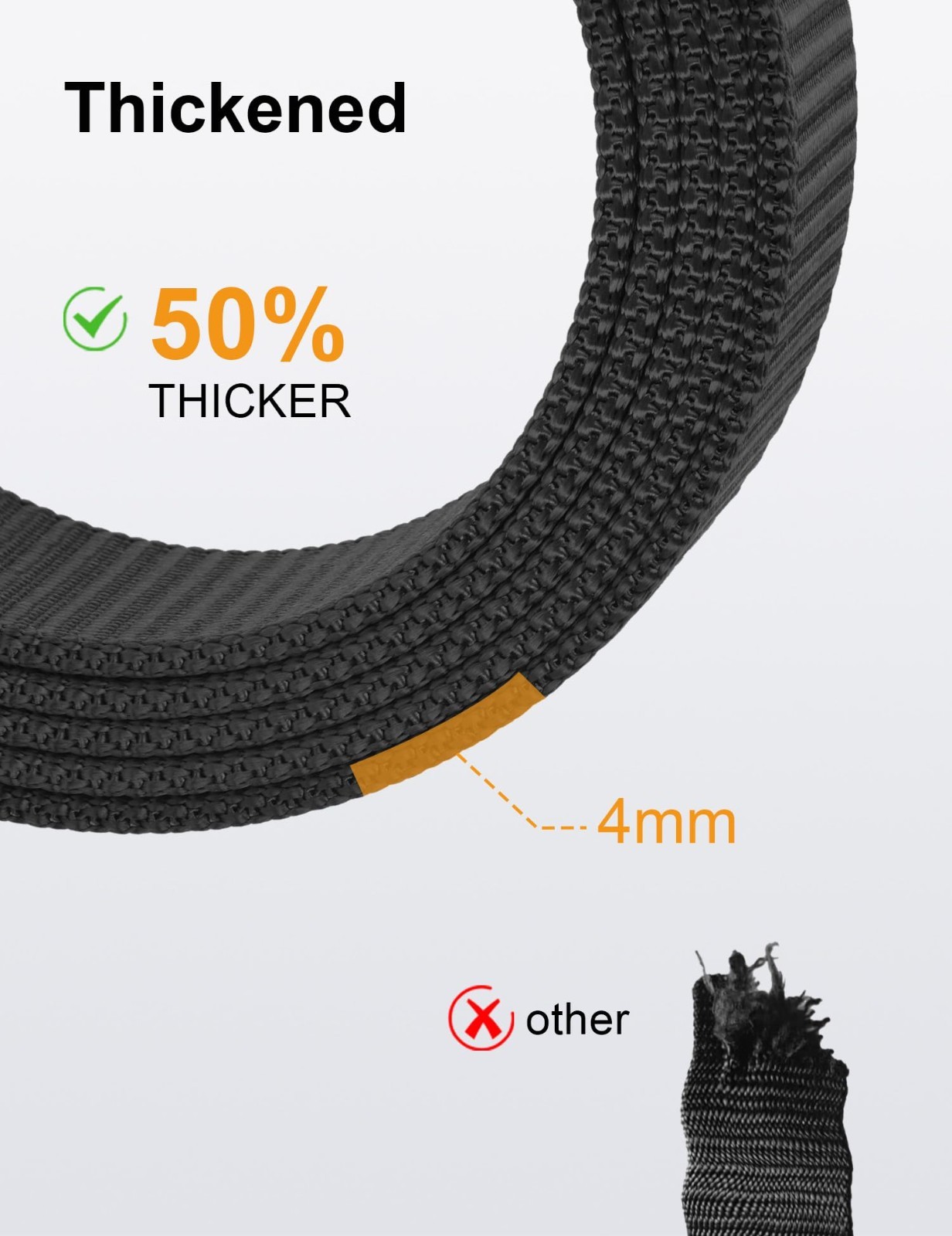 Men’s 1.5″ Nylon Ratchet Belt – Adjustable Casual Web Click Belt for Jeans, No H