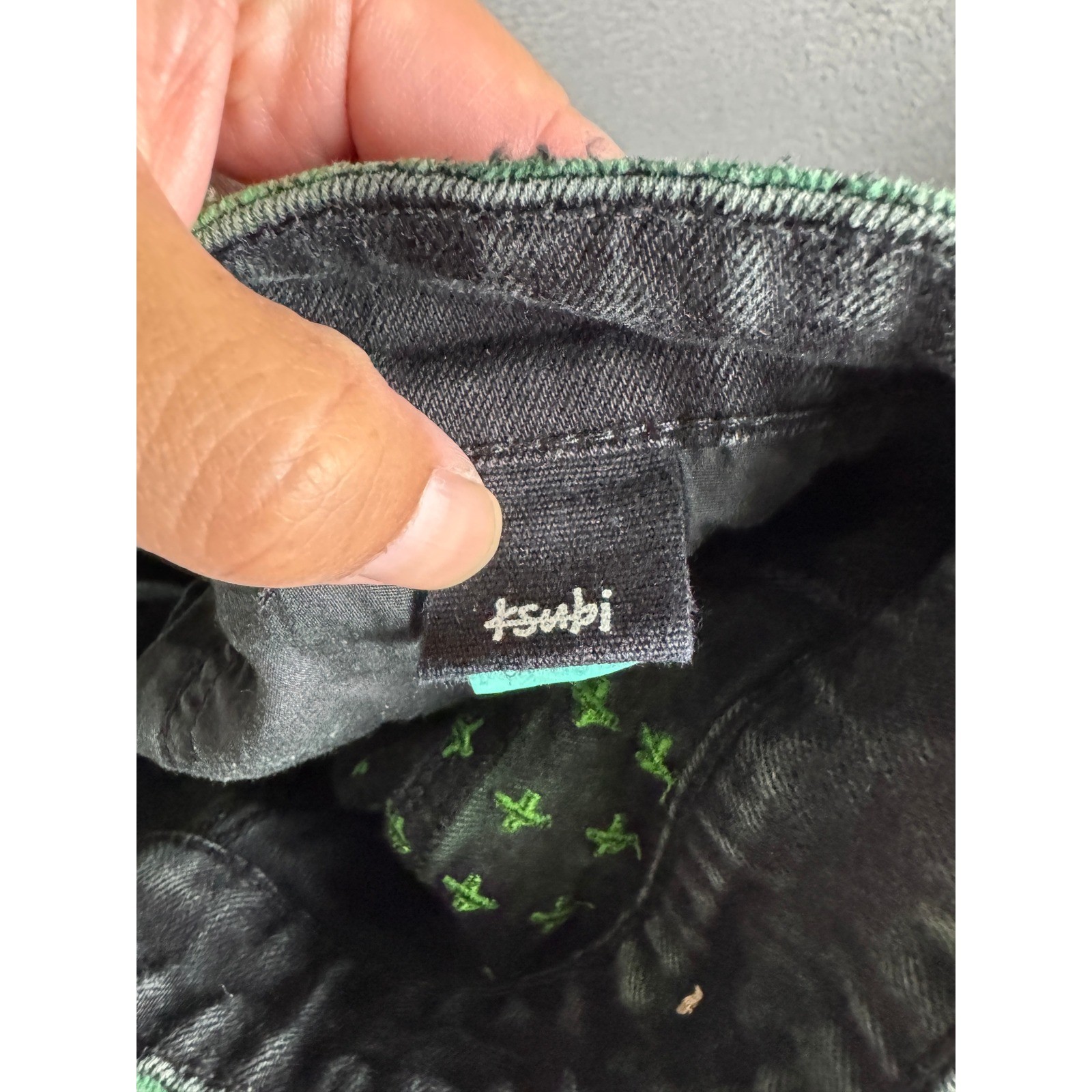 Ksubi Van Winkle Reakti Black Neon Green Skinny Jeans MPS23DJ004 Mens 30