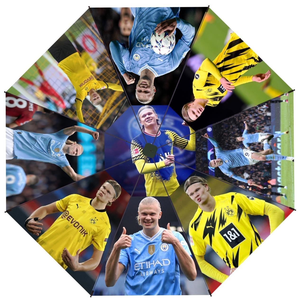 World Cup soccer star fan gift fully automatic umbrella (sun and rain protectio）