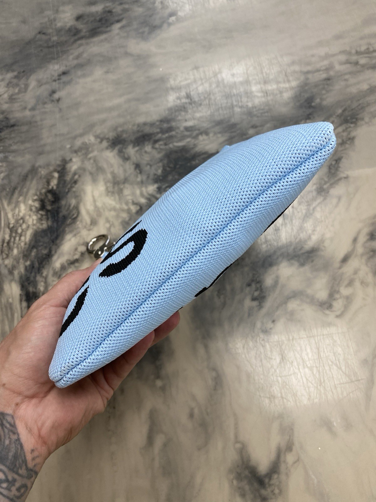 Curves by Sean Brown tote bag Light blue Small Brand new Authentic