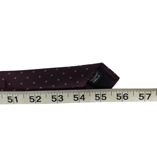 Vtg. Robert Talbott/Jack Henry Burgundy White Foulard Daisies 100% Silk Tie