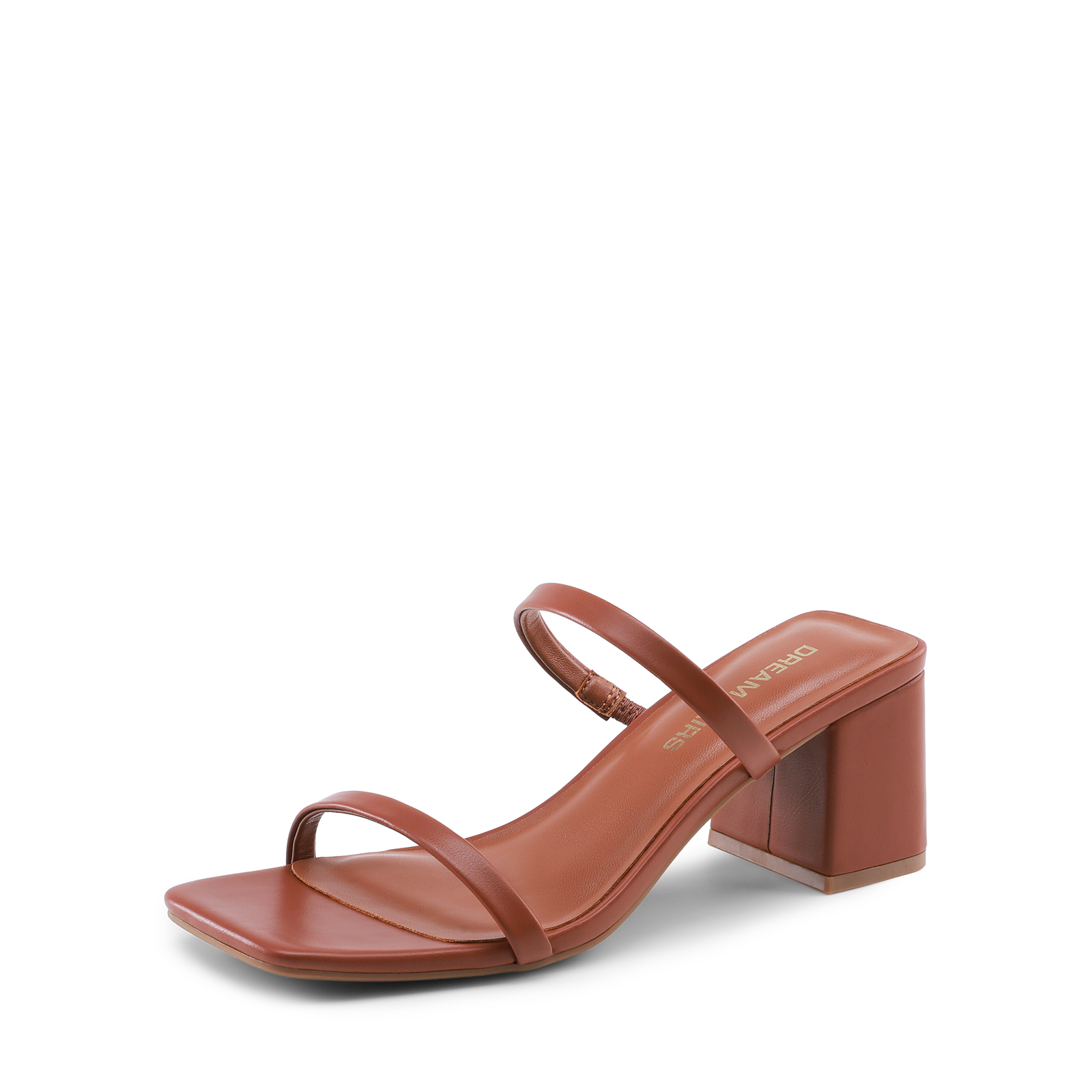 Women Heeled Sandal Low Square Open Toe Block Chunky Heels Party Slides Mules
