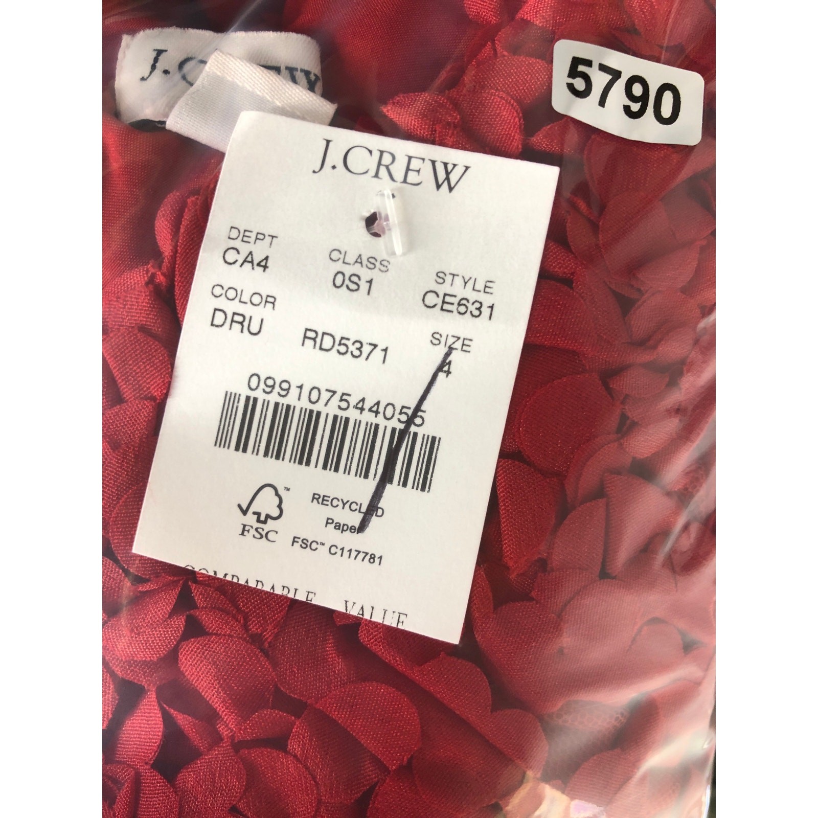 J. Crew Rosette Dress 3D Flower Petal Sleeveless Mini Sheath Deep Ruby Red NWT 4