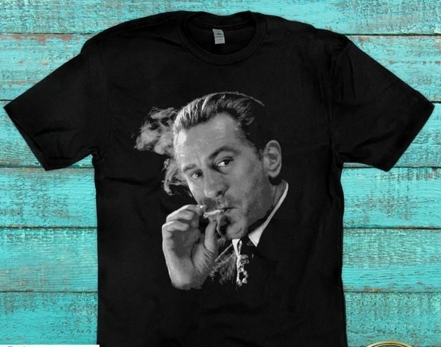 Goodfellas Robert De Niro Jimmy Conway Smoking Black T-Shirt QT78347