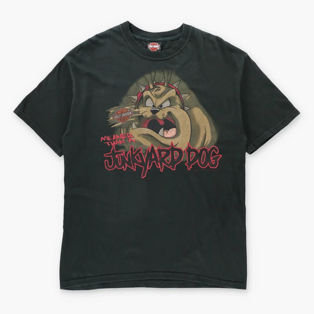 Vintage HARLEY DAVIDSON LOONEY TUNES “Junkyard Dog” 90s Double Sided T-Shirt (L)