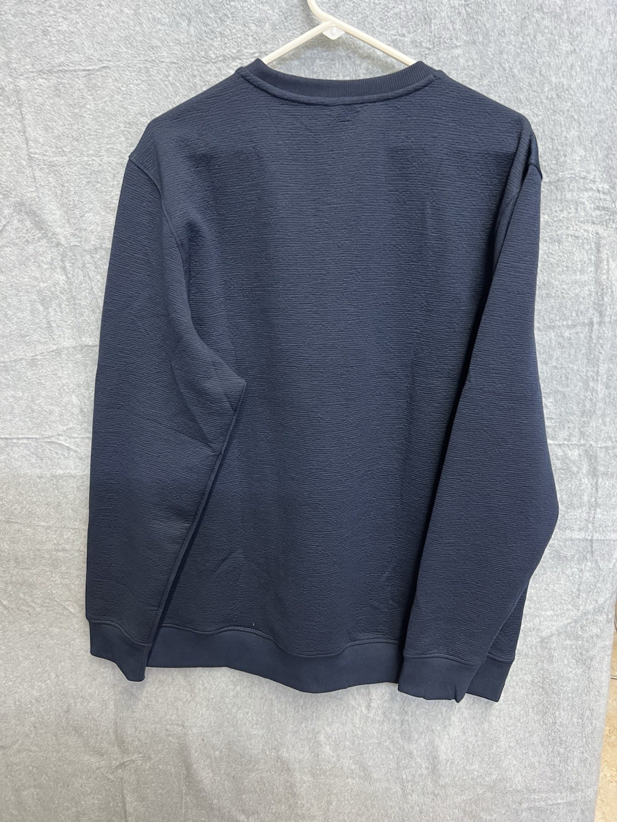 Gerry Mens Textured Crew Sweatshirt Navy Blue Long Sleeve XL 1900993 NEW