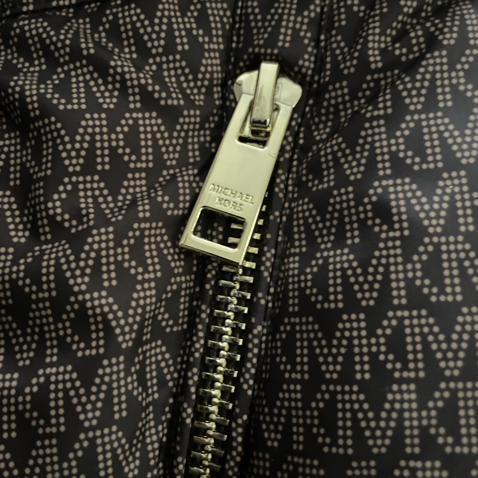 Michael Kors Faux Fur Trim Quilted Belted Puffer Jacket Chocolate Brown XXL $375