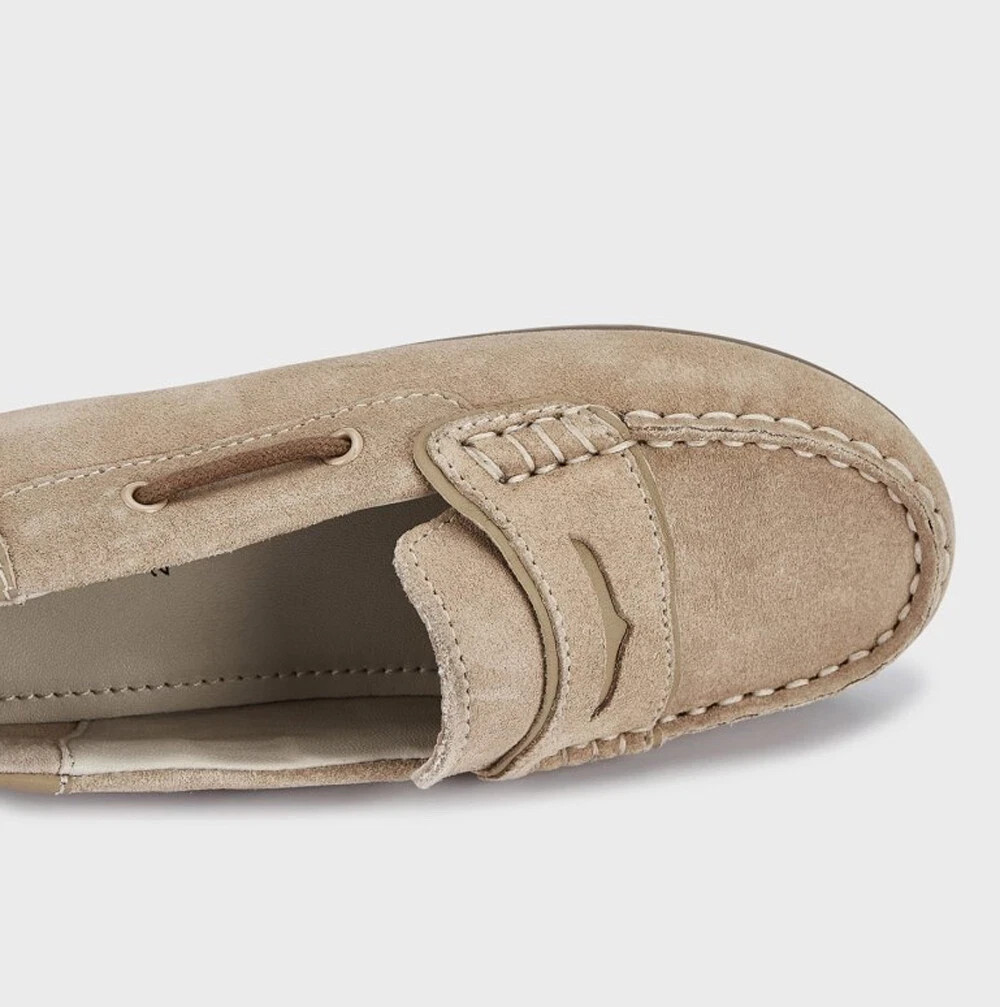 Mayoral Children’s Boys Beige Suede Leather Moccasins Loafer Shoes 38 US 5.5 NIB