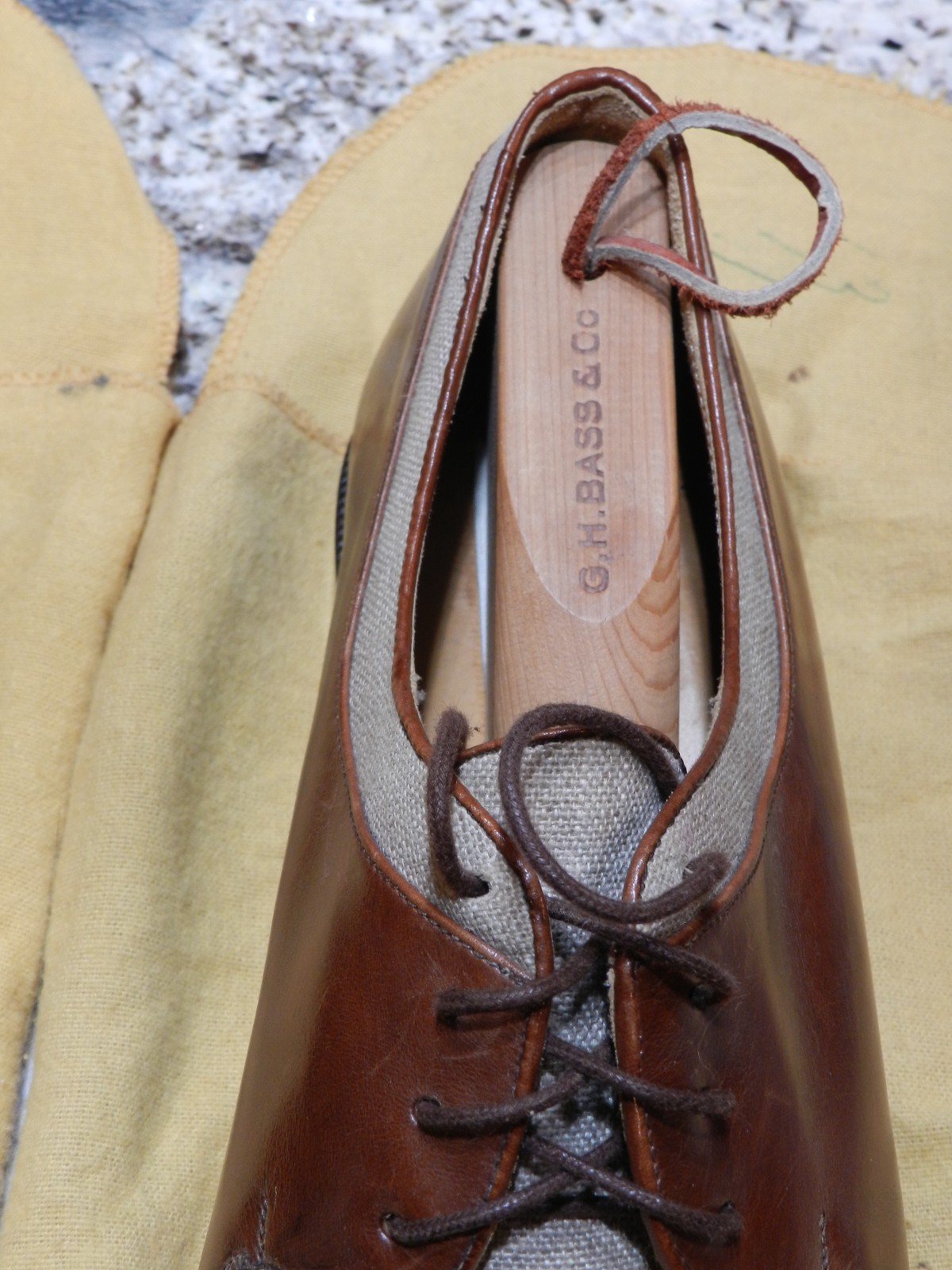 RARE Mezlan Naples brown men’s shoes with linen trim