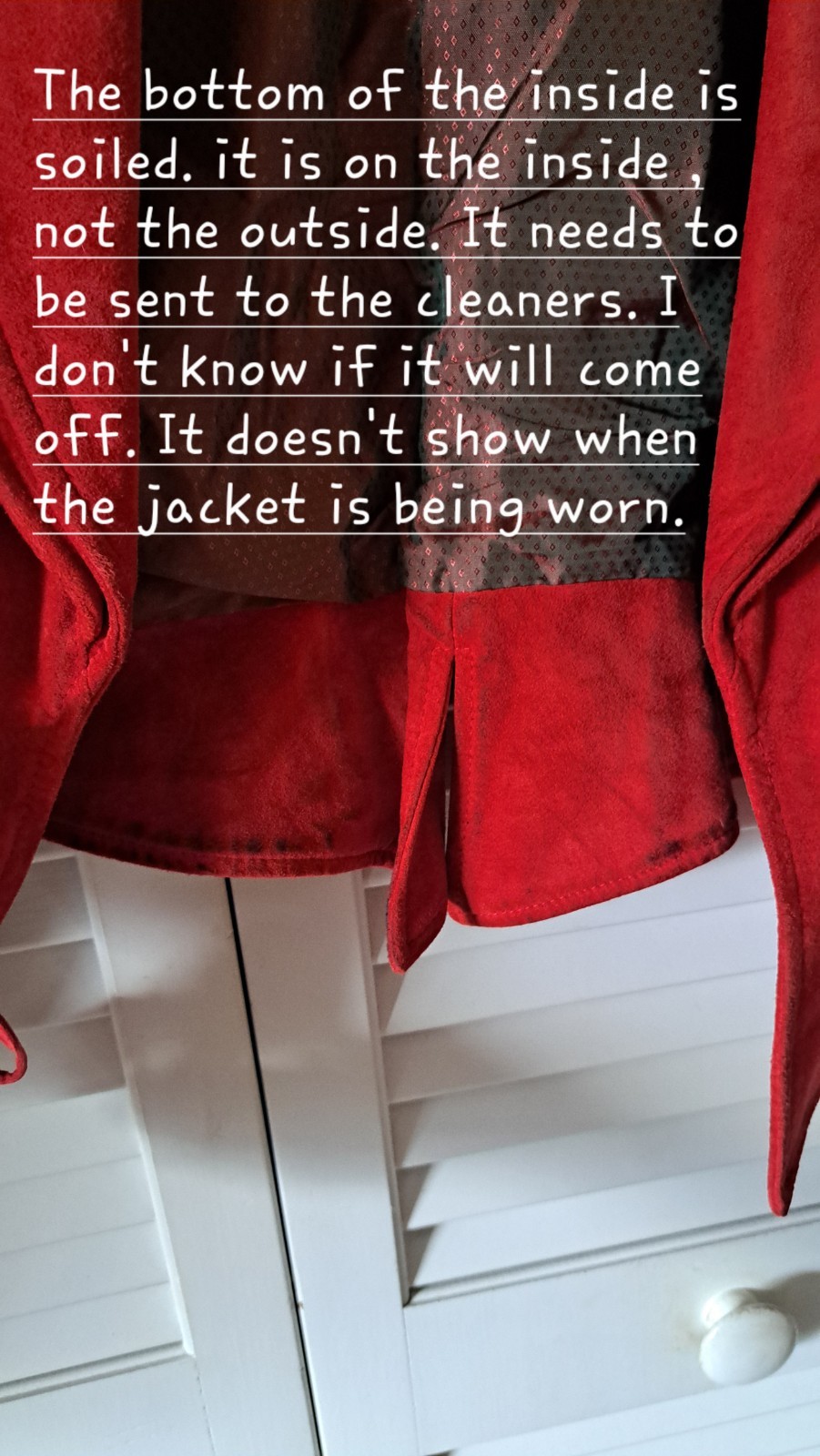 Madeleine Size 40/12 Red Genuine Leather Suade Jacket