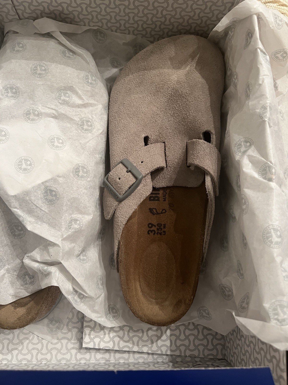 Birkenstock Boston Suede Clog Stone Coin Women’s US 8 EU 39 Regular