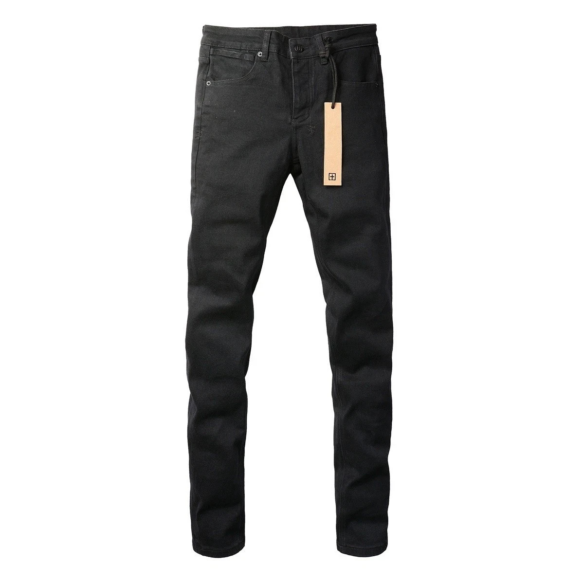 New KSUBI Men’s Fashion Splash-ink Slim Fit jeans Black Simple Leisure Pants