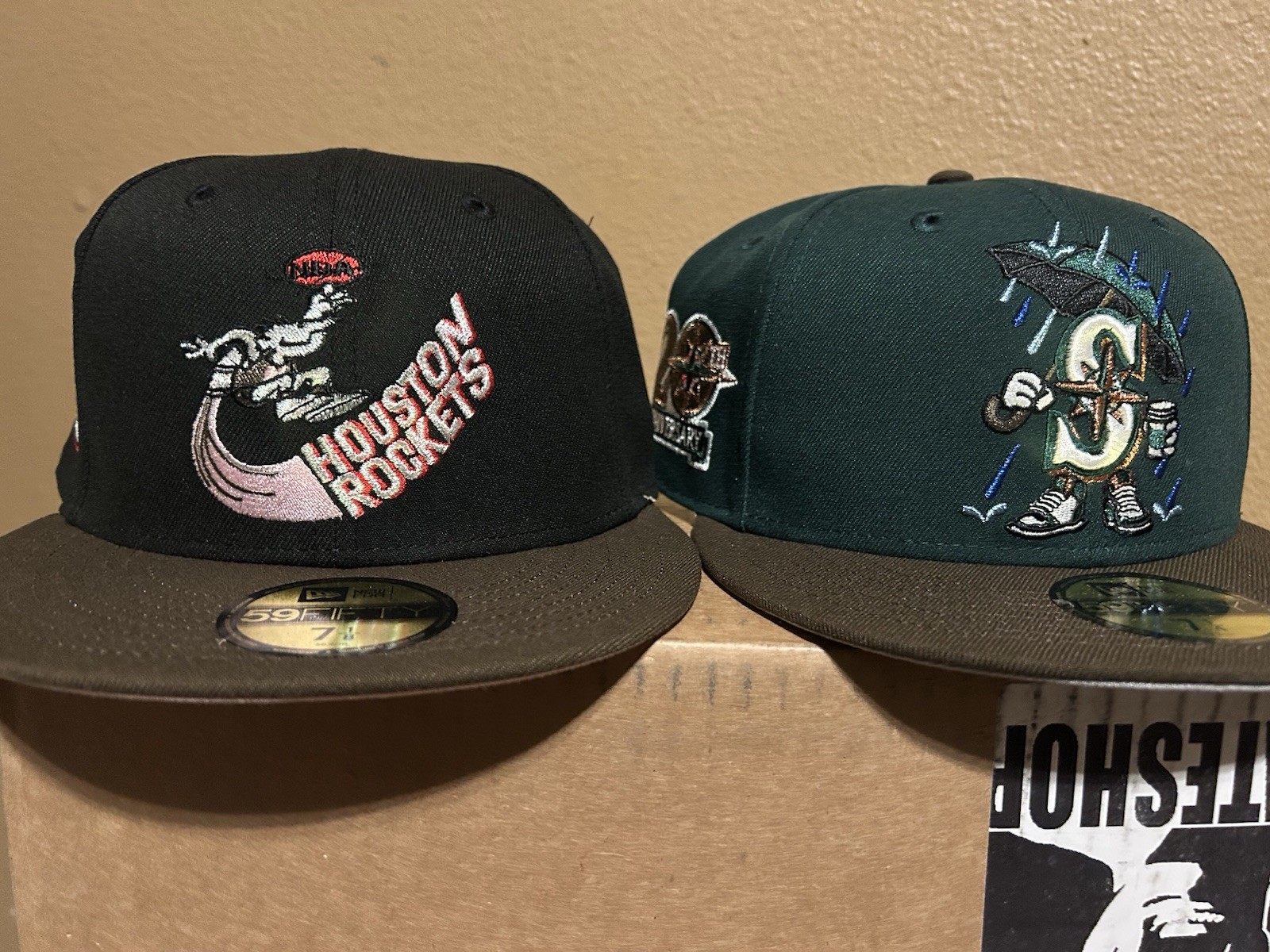 Houston Rockets 🔥 Throwback Mascot New Era *Rare* 59Fifty Sz. 7 1/8