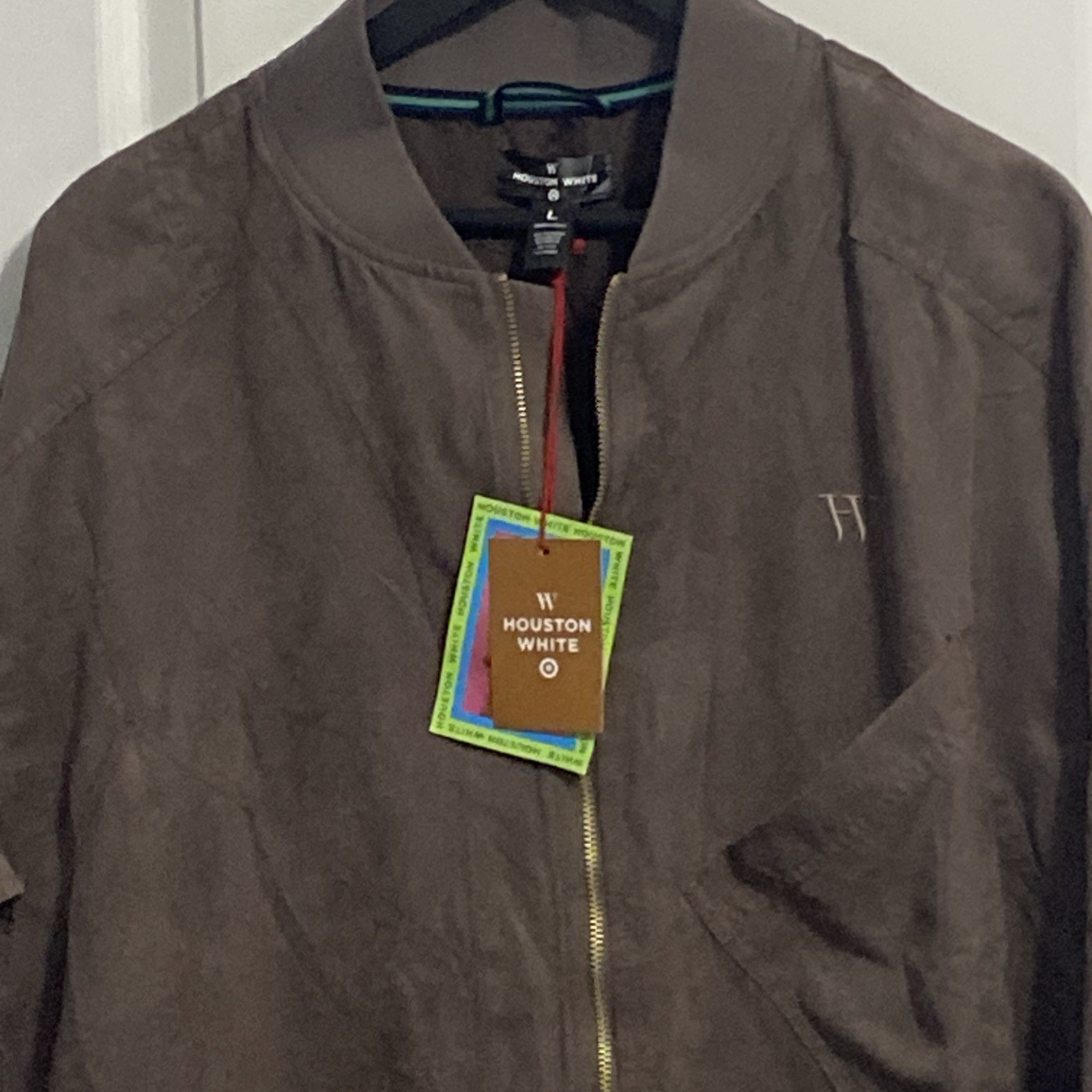 Houston White x Target Brown Faux Suede Flight Jumpsuit Size L