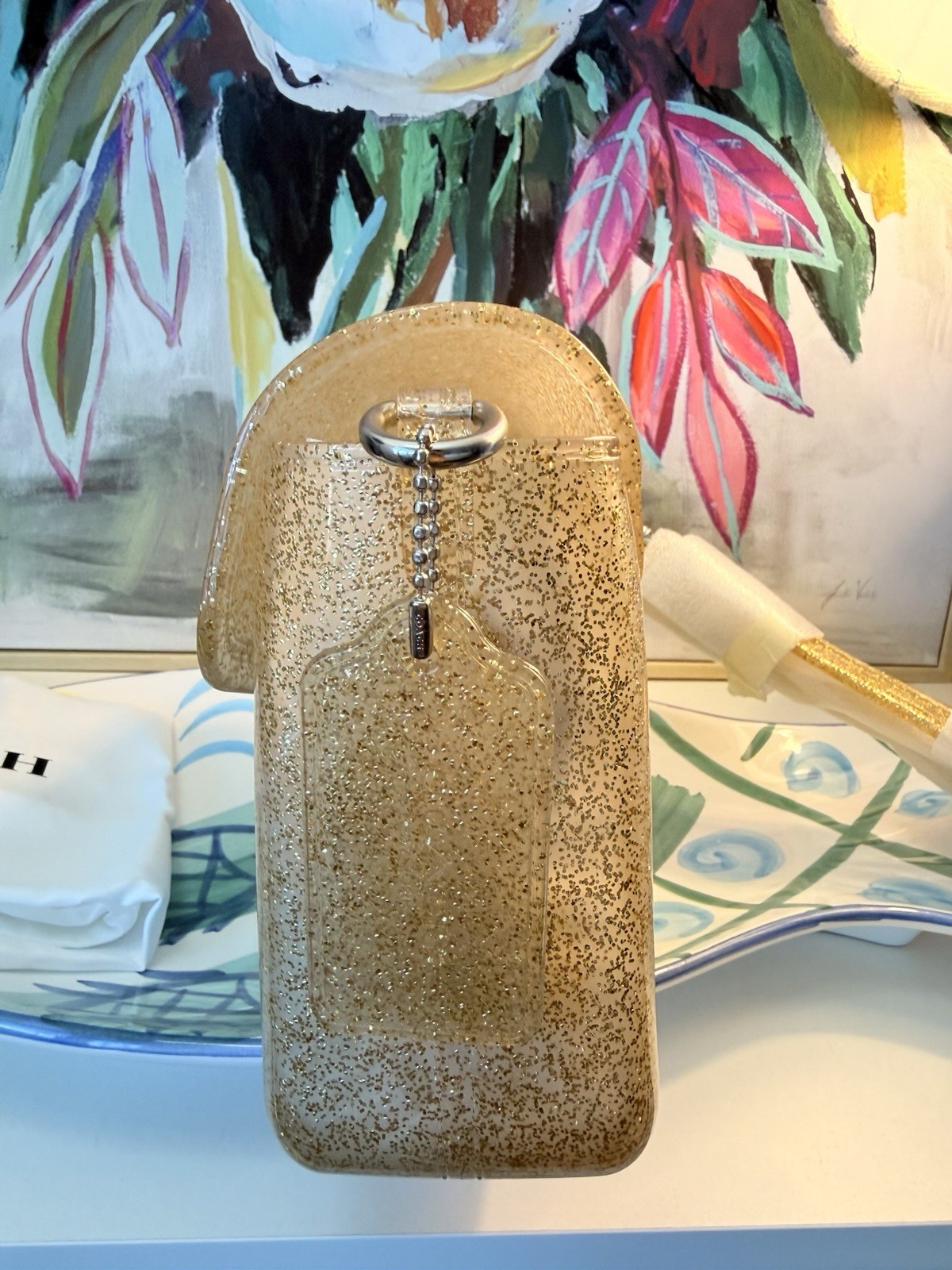 New 100% Authentic Coach Jelly Tabby Glittery Gold From the Runway Made In Italy