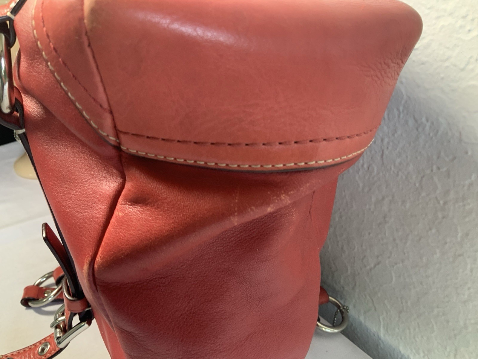 Coach Vintage 2008 Gallery Tote Bag Red Leather Shoulder Purse F11524 Y2K